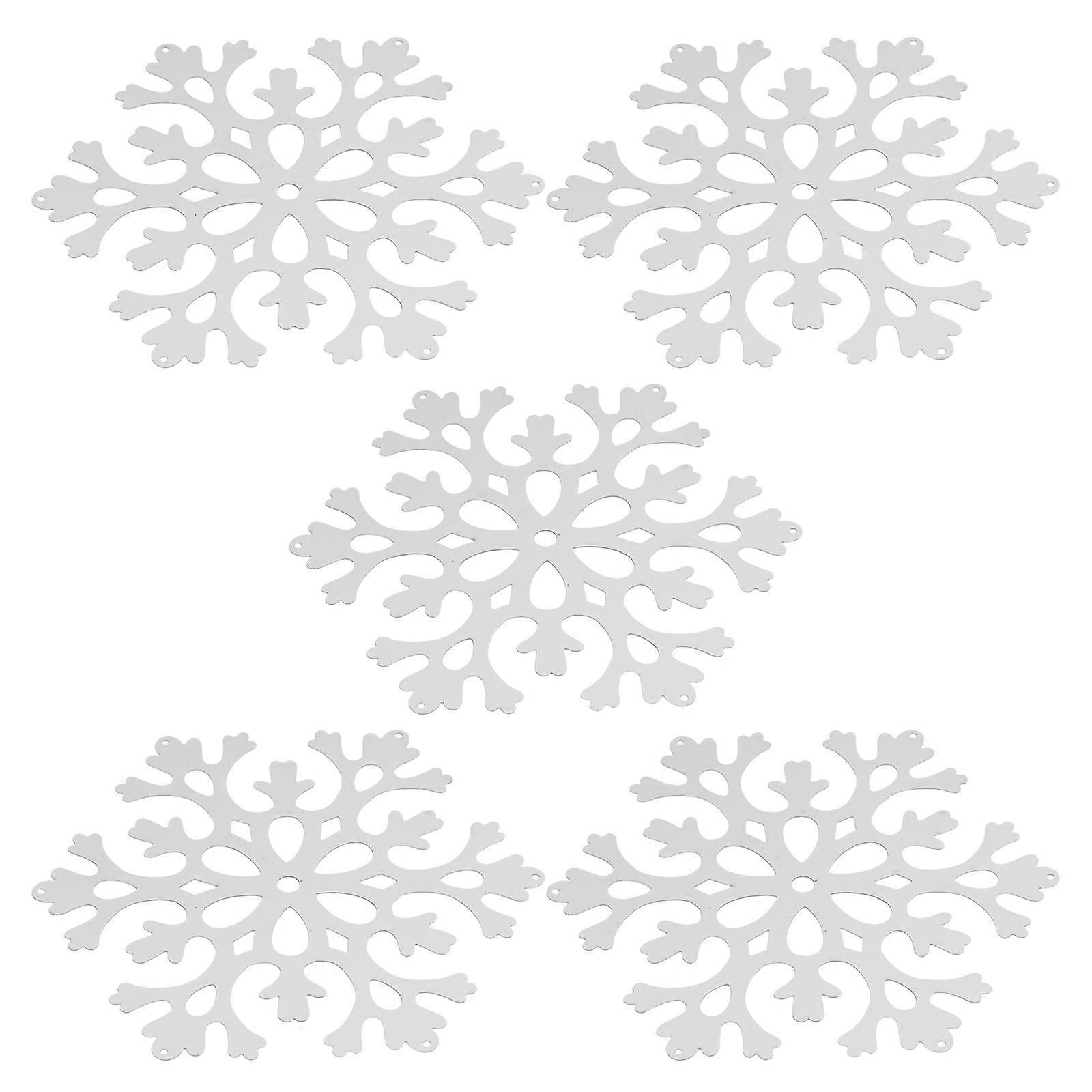 Snowflake Decor 5Pcs Beautiful Christmas Tree Decorations Ideal For General Users Festive Atmosphere