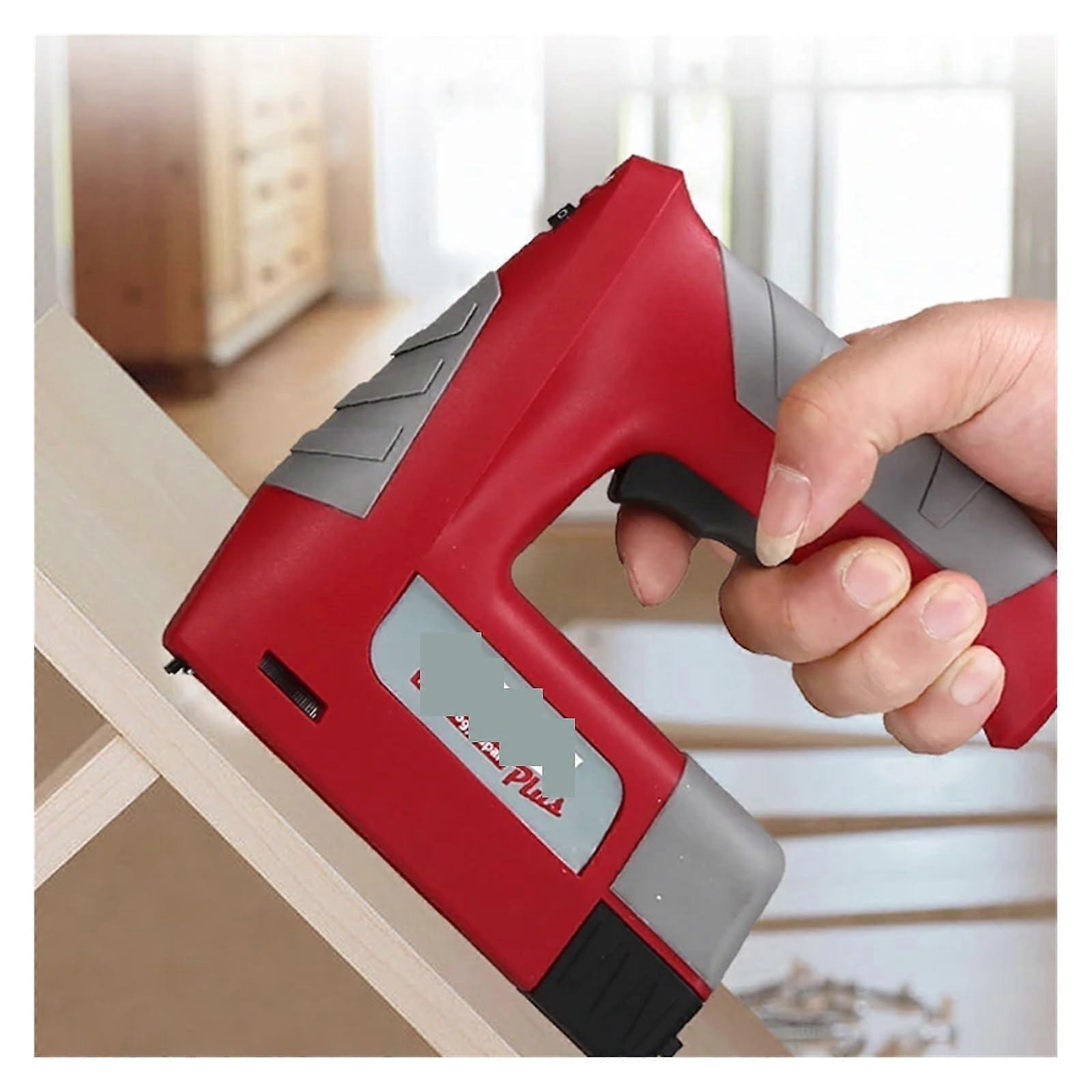 Electric Nail Gun, Cordless Furniture Stapler with Rechargeable Lithium Battery, Ideal for Woodworking and DIY Frame Staples