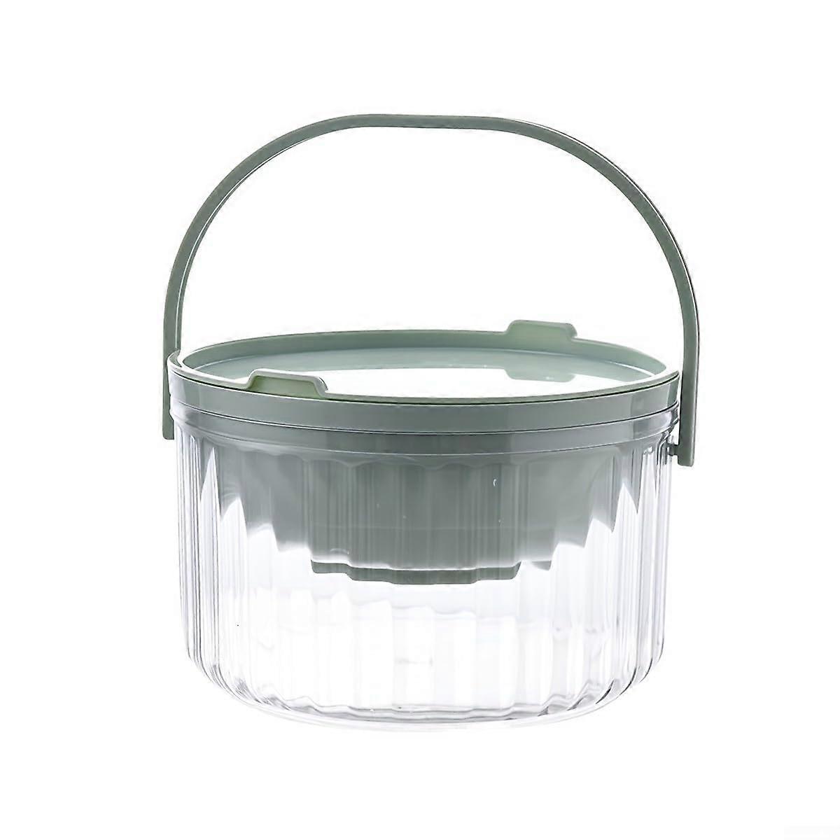 Chilled dip bowl for serving cold dishes, unique design keeps dips fresh and cold longer (green)