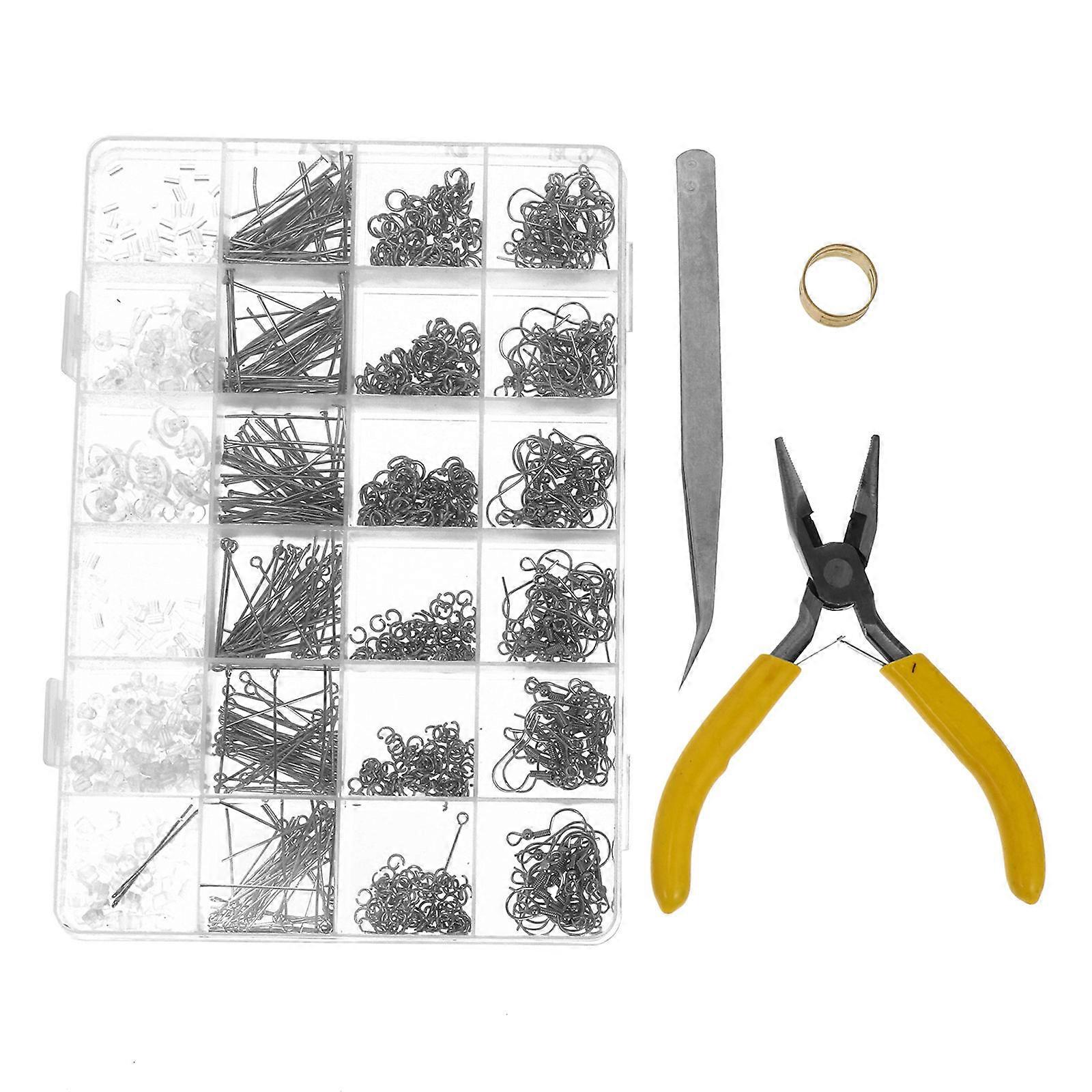 1 Set DIY Jewelry Making Kit with Earring Hooks – Durable, Lightweight Accessories for Women to Create Elegant Handmade Earrings