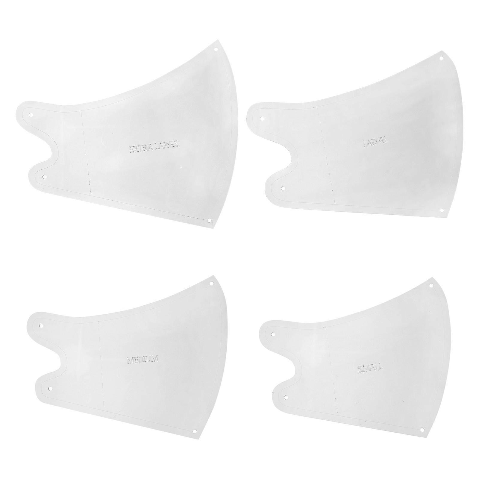 Face Mask Making Kit Acrylic Face Mask Diy Template Reusable Sewing Tools Craft Projects 21.4X18cm 1 Set of 4Pcs