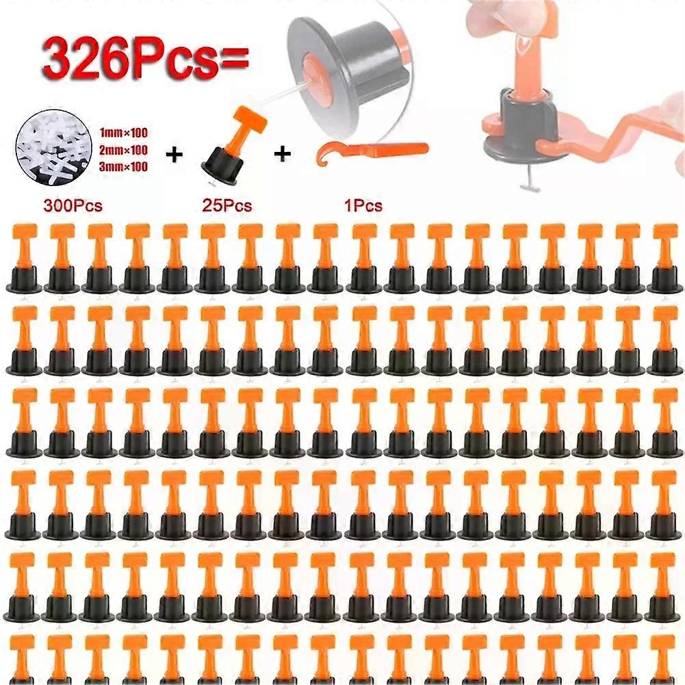326Pcs Desired Reusable Level Leveling System Wall Tile Floor Spacer With Key For 3-16mm Thickness