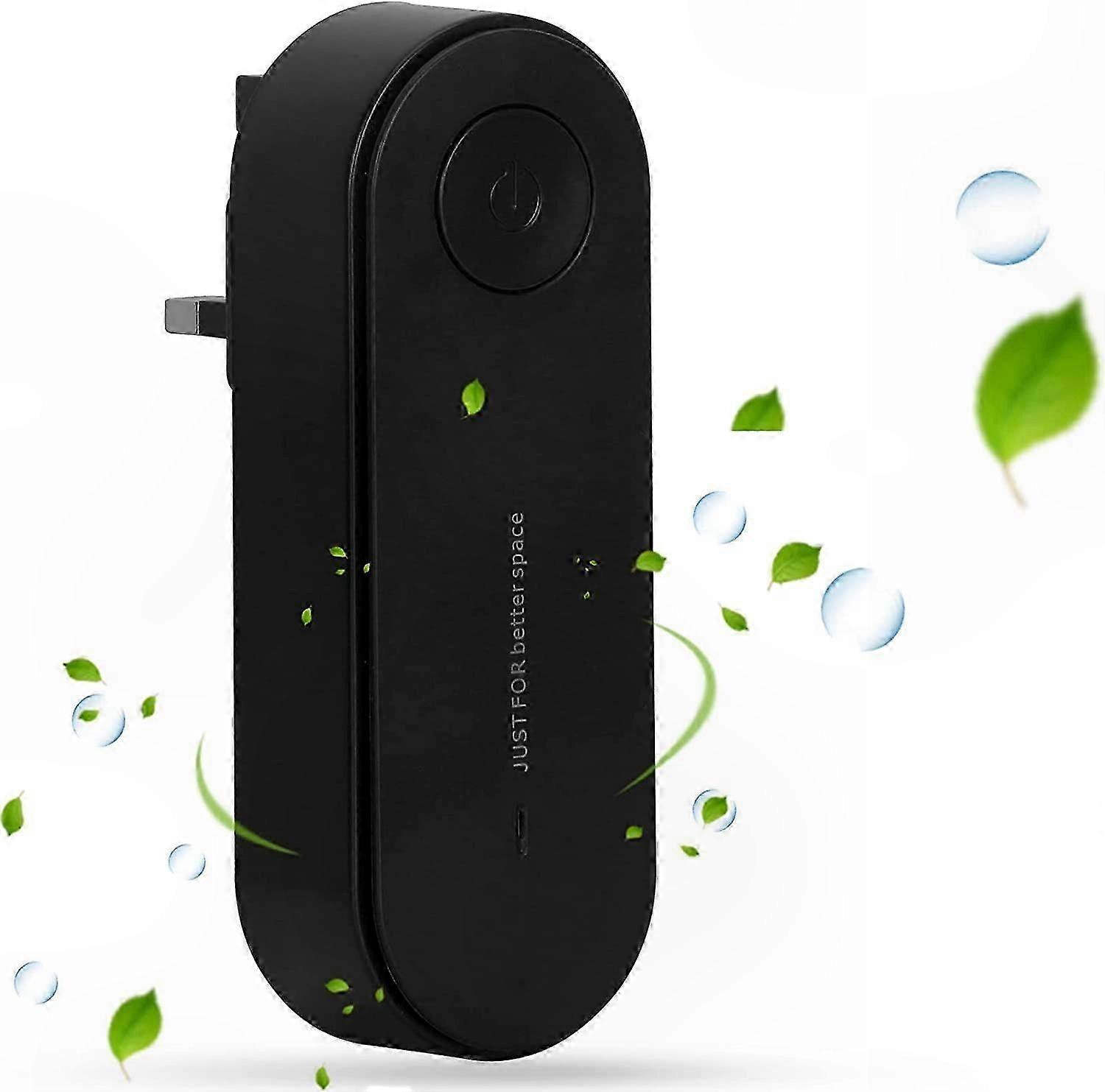 Negative Ion Air Purifier with EU Plug, Removes Pollutants, Black