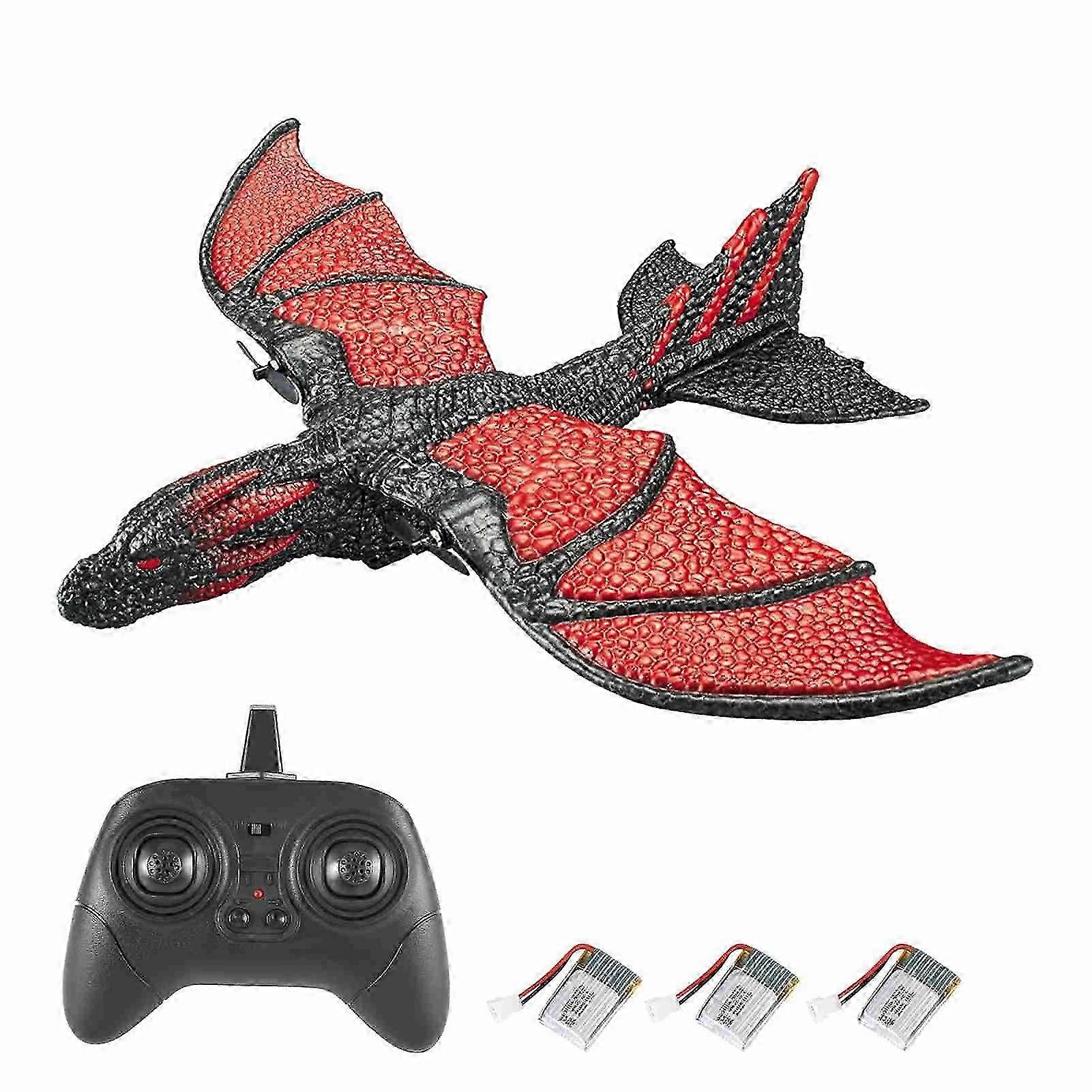 Remote Control Plane, 2.4Ghz Remote Control Airplane with Gyro Stabilizer & 3 Batteries, EPP Foam Glider Toy for Beginners Adults Kids Boys