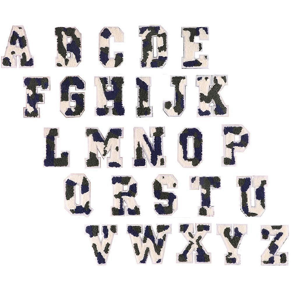 Creative Letter Patches for Decor Assorted Color Polyester DIY Embroidered Appliques 26 Pieces