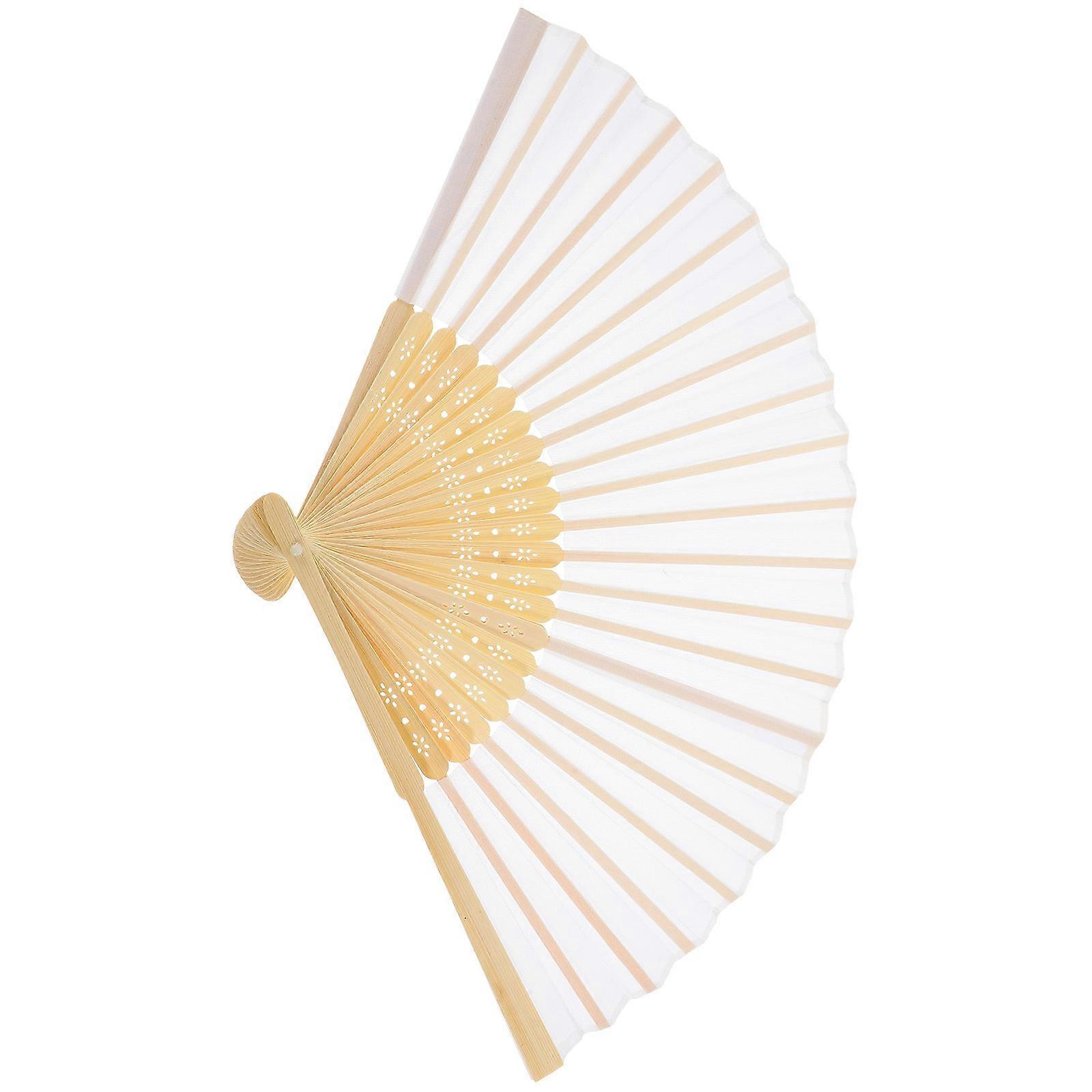Bamboo Handheld Fan Classic Lightweight Folding Fan for Bridal Dance Performance Weddings Parties Cultural Events Sturdy Prop