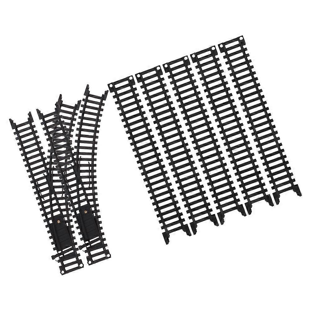 High Speed Train Track with Straight and Y Shaped Rails – Educational Model Railroad for Expandable Plastic Tracks, Creative Play and Spatial Skill