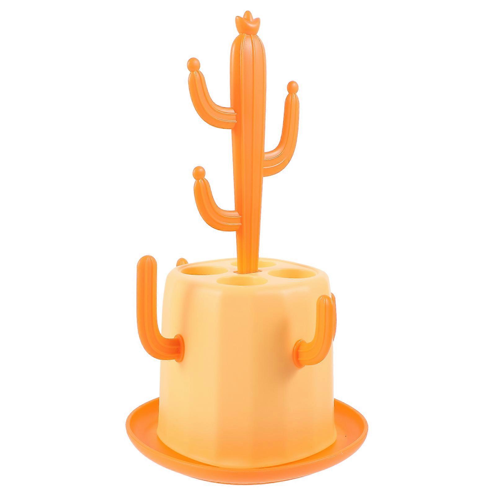 Cactus Shaped Bottle Drying Rack, Multi Functional Draining Stand for Bottles, Durable Storage with Easy Drain Board for Countertop Use