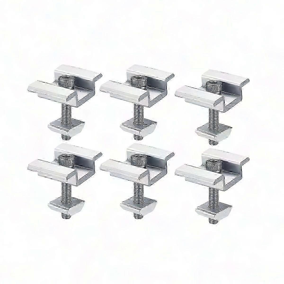 8Pack Solar Panel Mounting Brackets for PV Solar Module - End & Centre Clamps 30mm