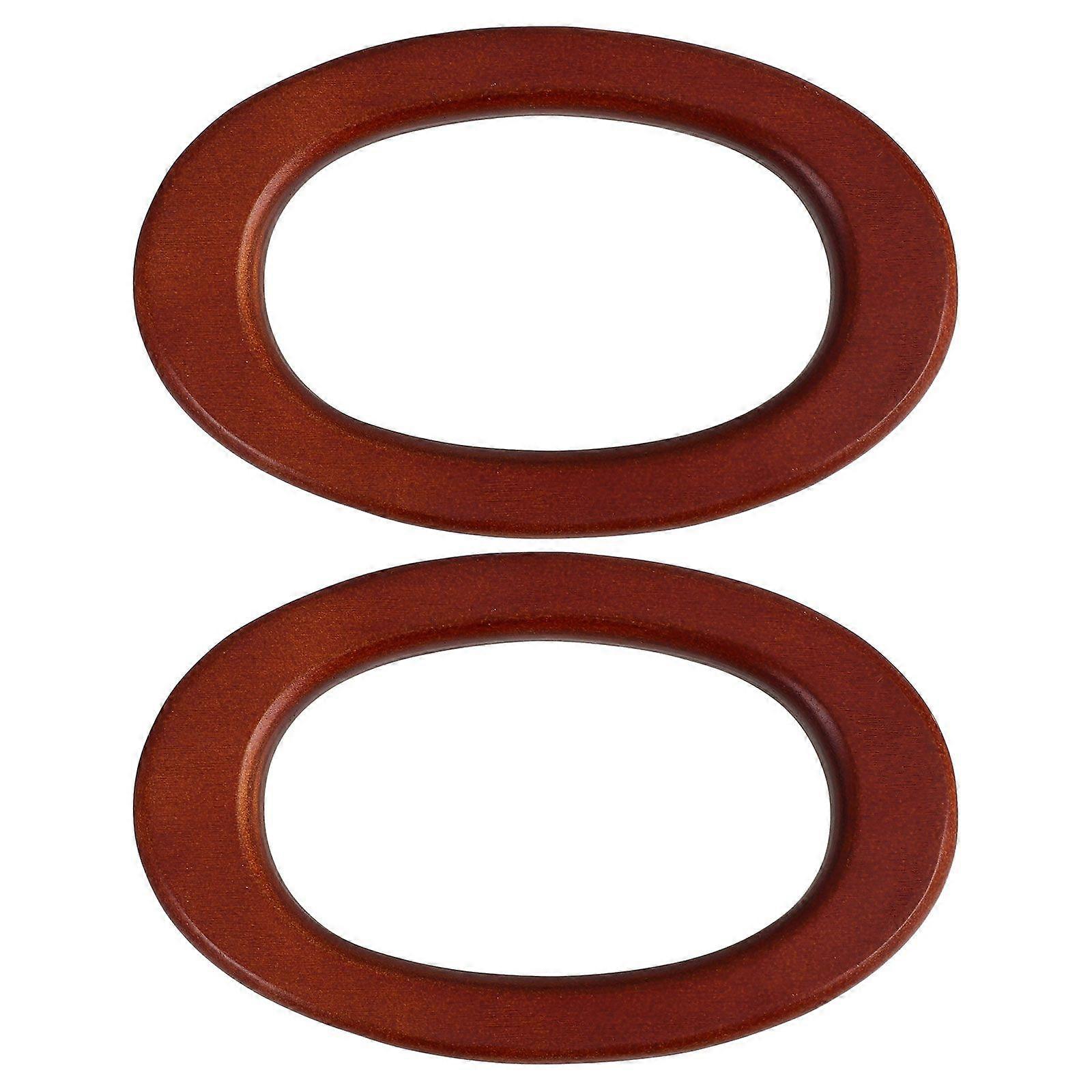 2 قطعة خشبية مستديرة على شكل مقابض زخرفية حقيبة يد مقبض مقابض استبدال مقابض الحقيبة اليدوية حقائب اليد مقابض المحفظة