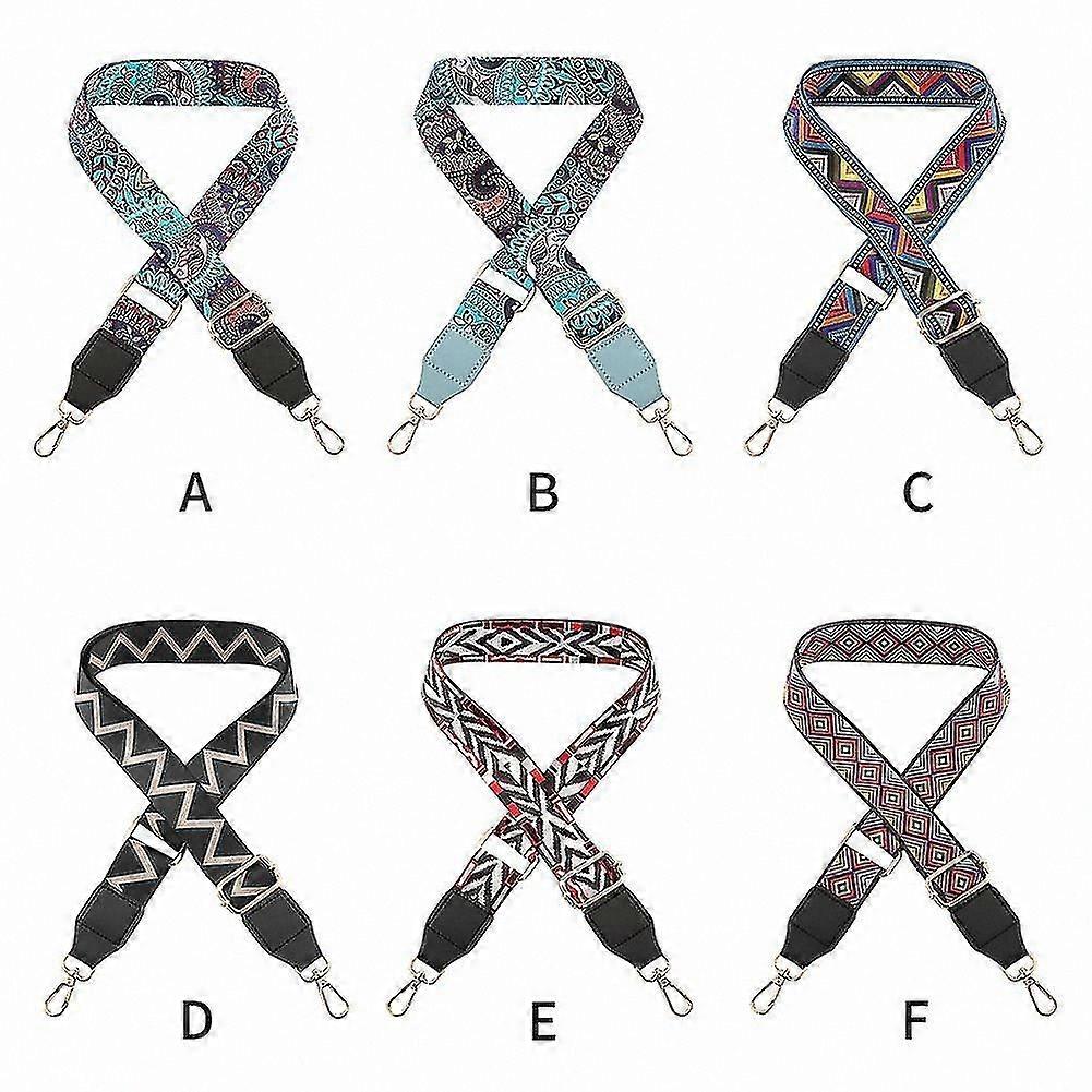 Adjustable Wide Shoulder Strap for Bags Replacement with Retro Design Multifunctional