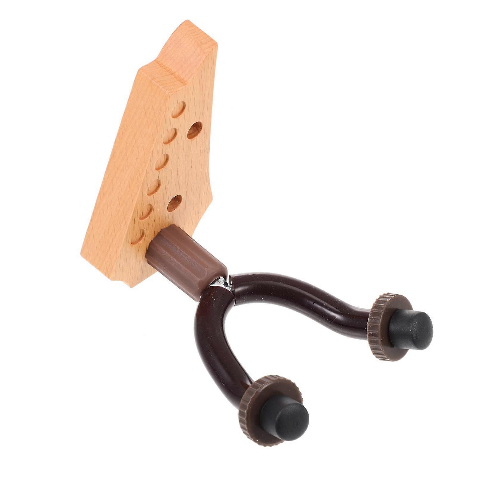 Guitar Wall Mount Solid Beech Wood Elegant Bass Ukulele Holder Easy Installation Space-Saving Storage for Musicians