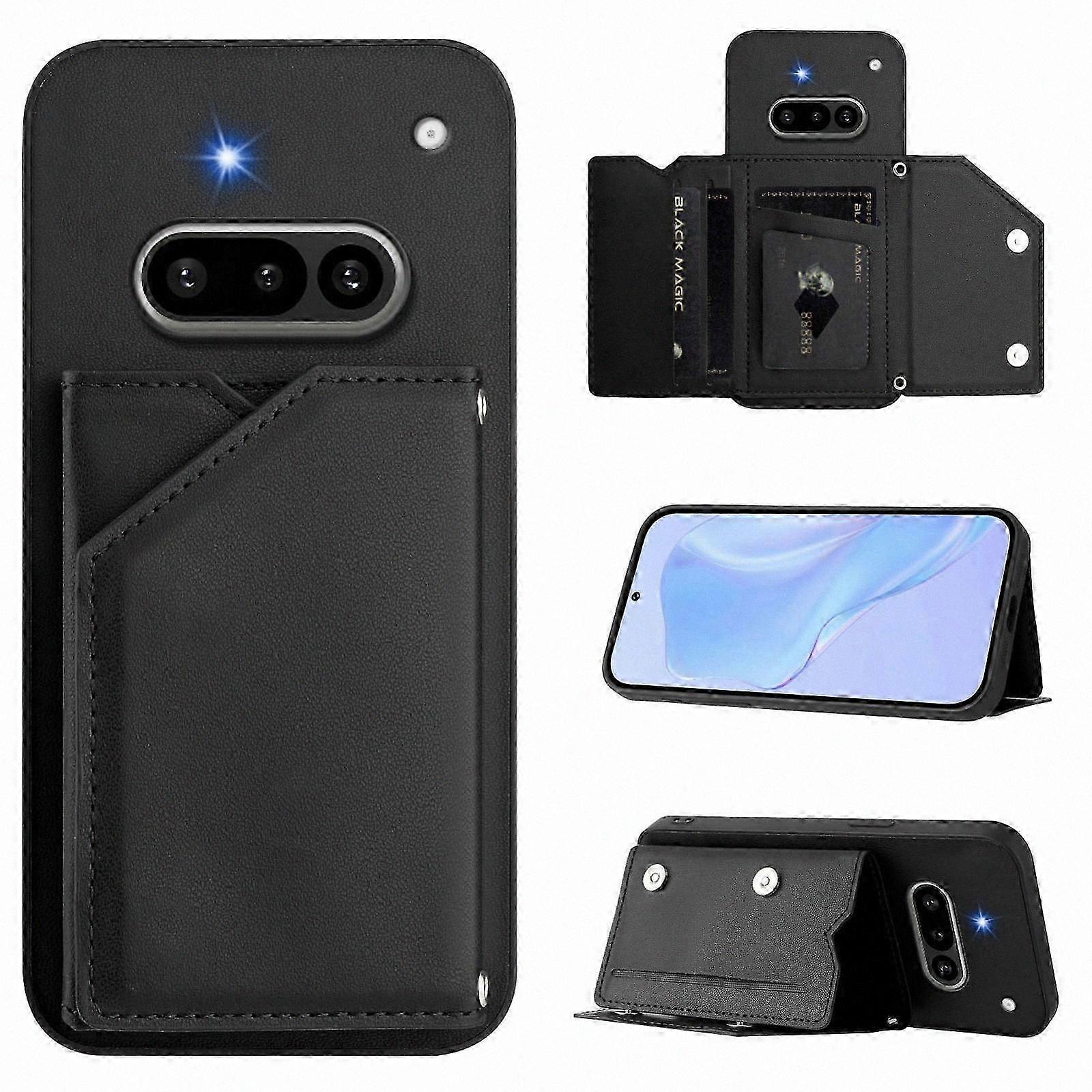 Phone Case with Four Card Slots and Wrist Strap for Enhanced Grip and Convenience