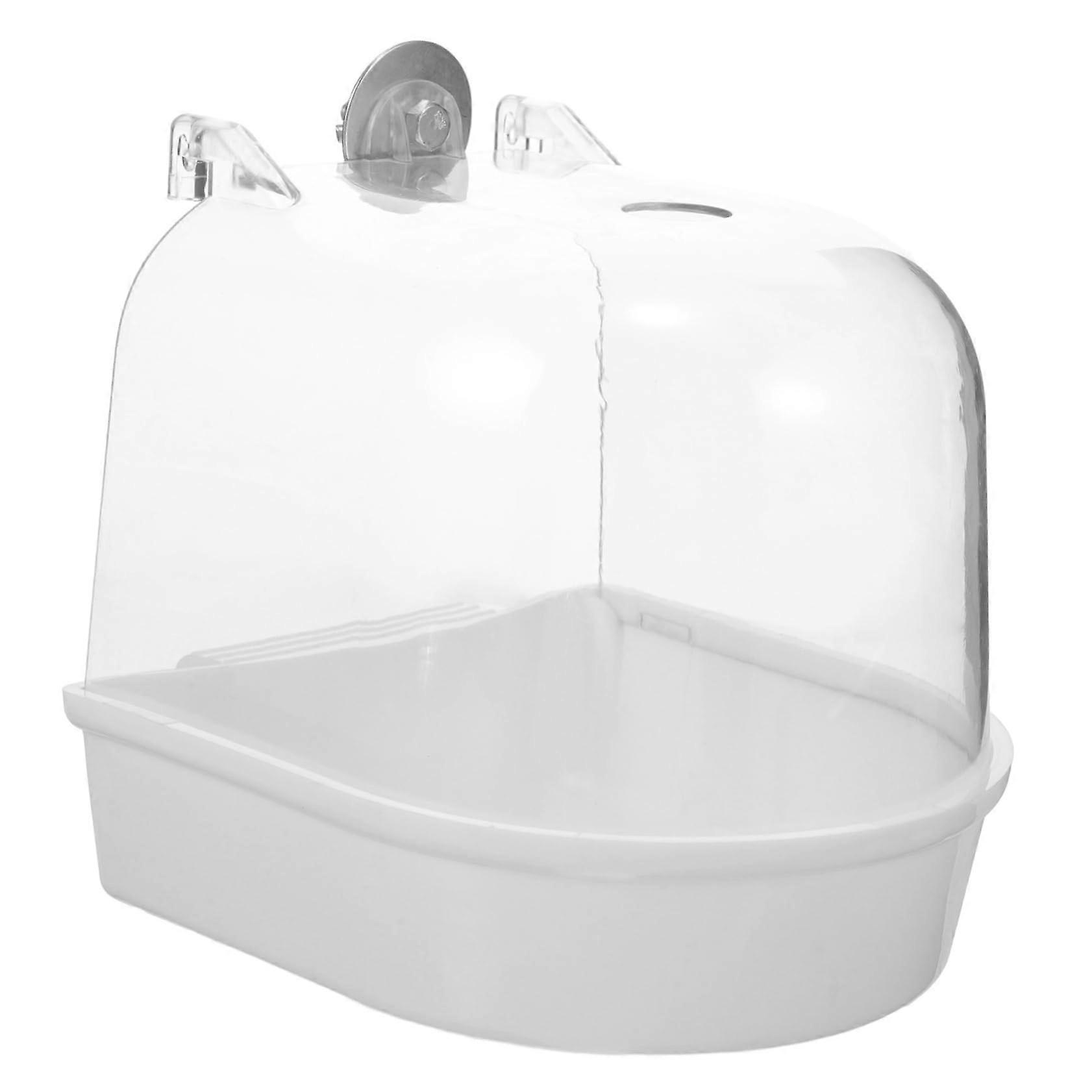 Parakeet Bath Box Bird Basin Durable Leak-Proof Parrot Bathing Tub for Budgies and Aviary Use, Versatile Cage Accessory