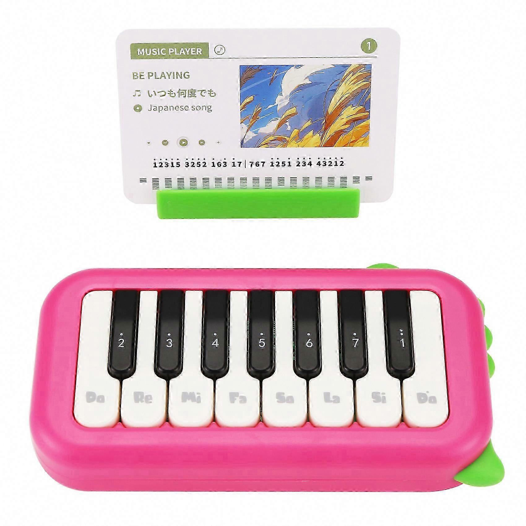 15Key Pocket Piano Mini Electronic Keyboard with 3 Tone Modes & LED Backlit Keys for Beginners