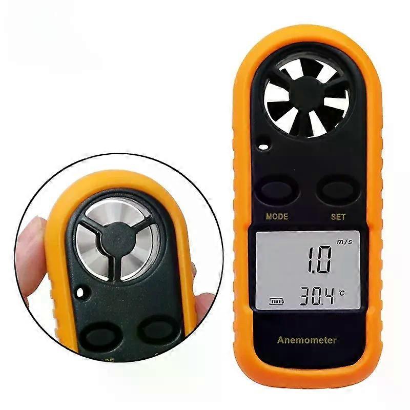 Naughty Bird Digital Anemometer 0-30m/s Wind Speed Meter -10 ~ 45C Temperature Tester Anemometro with LCD Backlight Display
