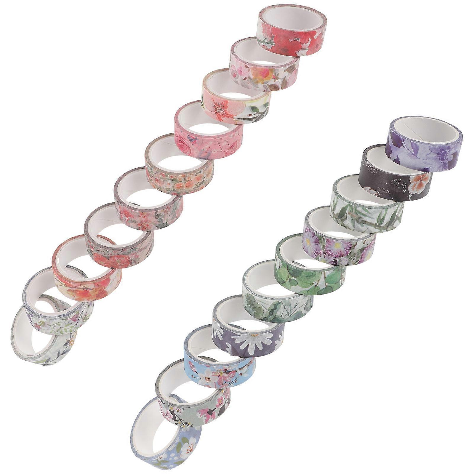 Aesthetic Junk Journal Supply Tape Rolls for Envelopes Paper Material Multi Color Suitable for Craft Projects 20Pack