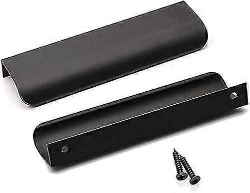 مجموعة من 5 مقبض أسود لمقبض أثاث المطبخ الأسود -128 مقبض مطبخ أسود مقبض أثاث أسود غير لامع في سبائك الألومنيوم مركز المسافة