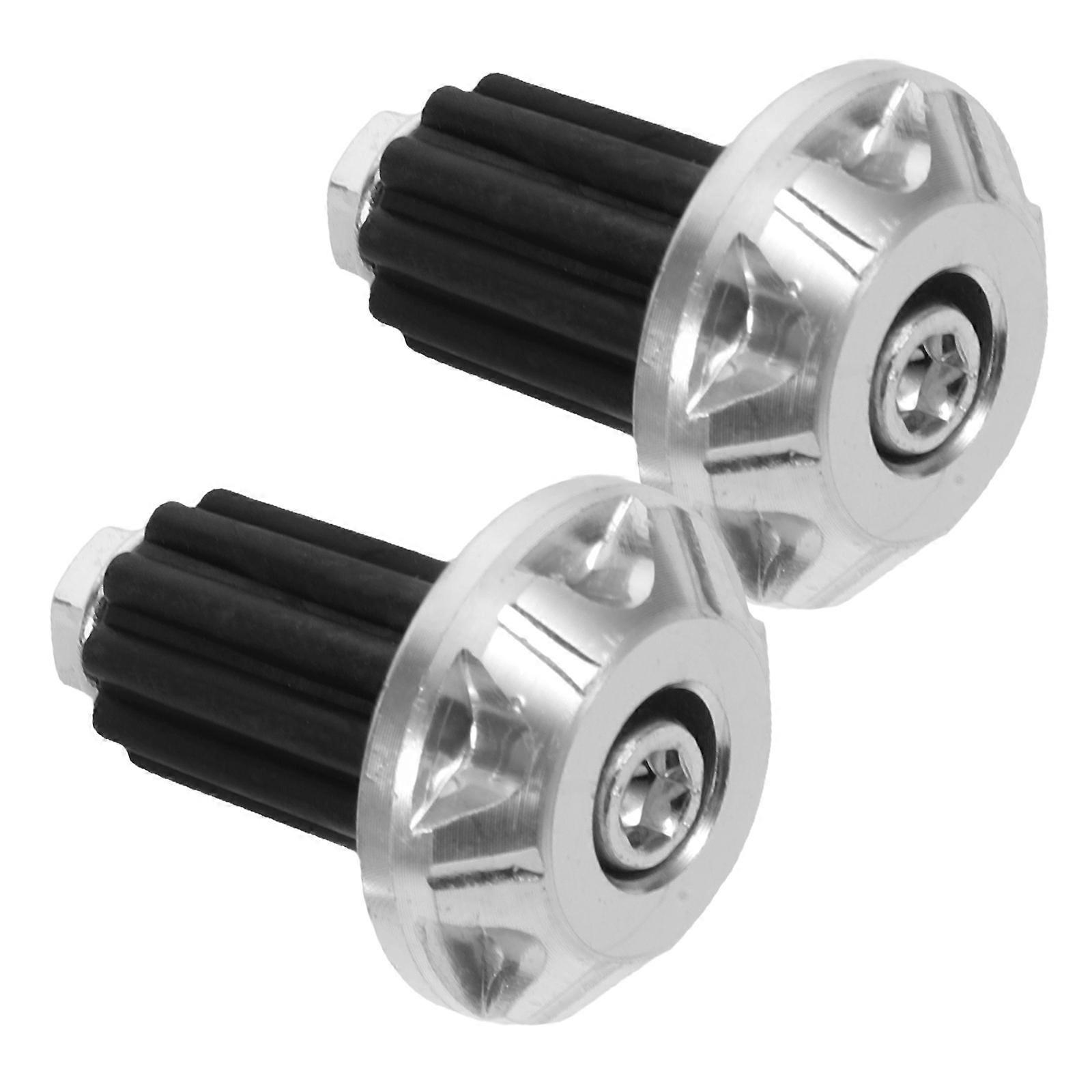 Aluminum Alloy Motorcycle Handlebar End Plugs Vibration Bar Caps for Motorbikes Electric Scooters Mopeds Lightweight Dustproof Bar End Covers Easy to