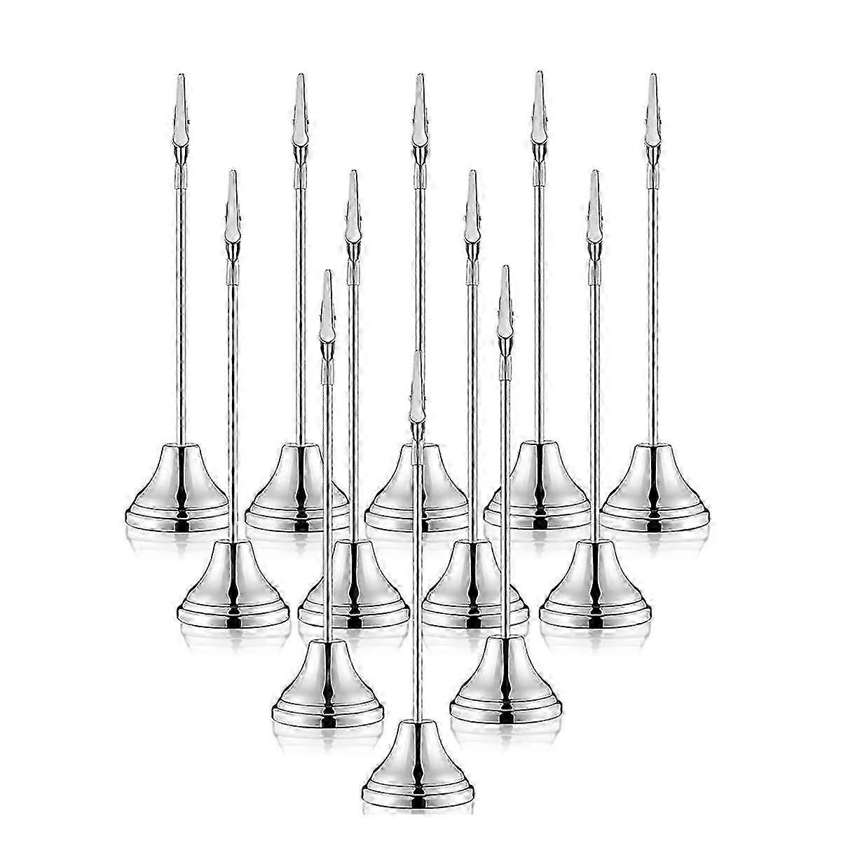 12 Pcs Table Number Holders 9 Inch Place Card Holder with Alligator Clip Metal Table Card Holders Table Number Stands