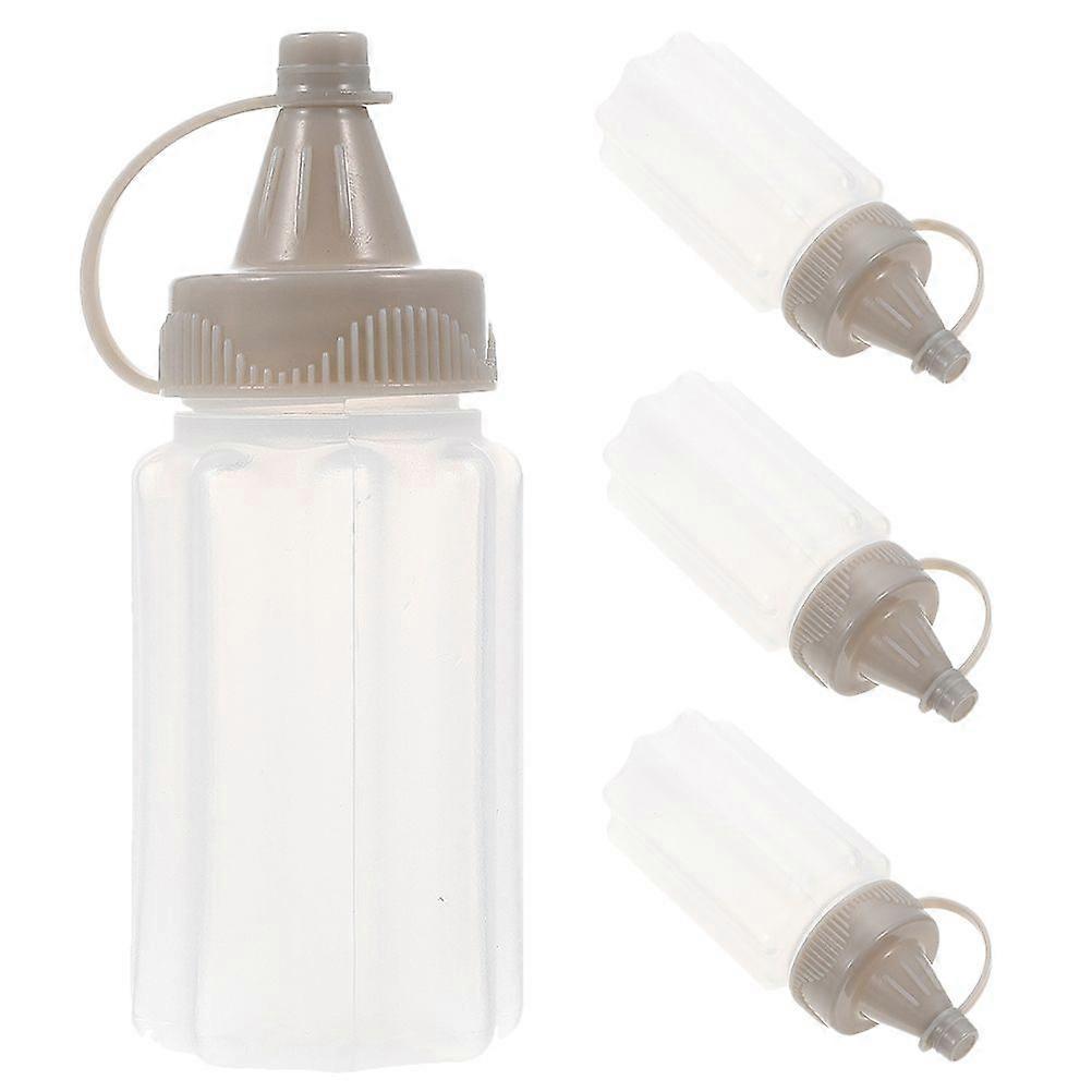 4pcs Condiment Bottles Small Ketchup Bottles Salad Dressing Bottles Sauce Dispenser Containers 30ml
