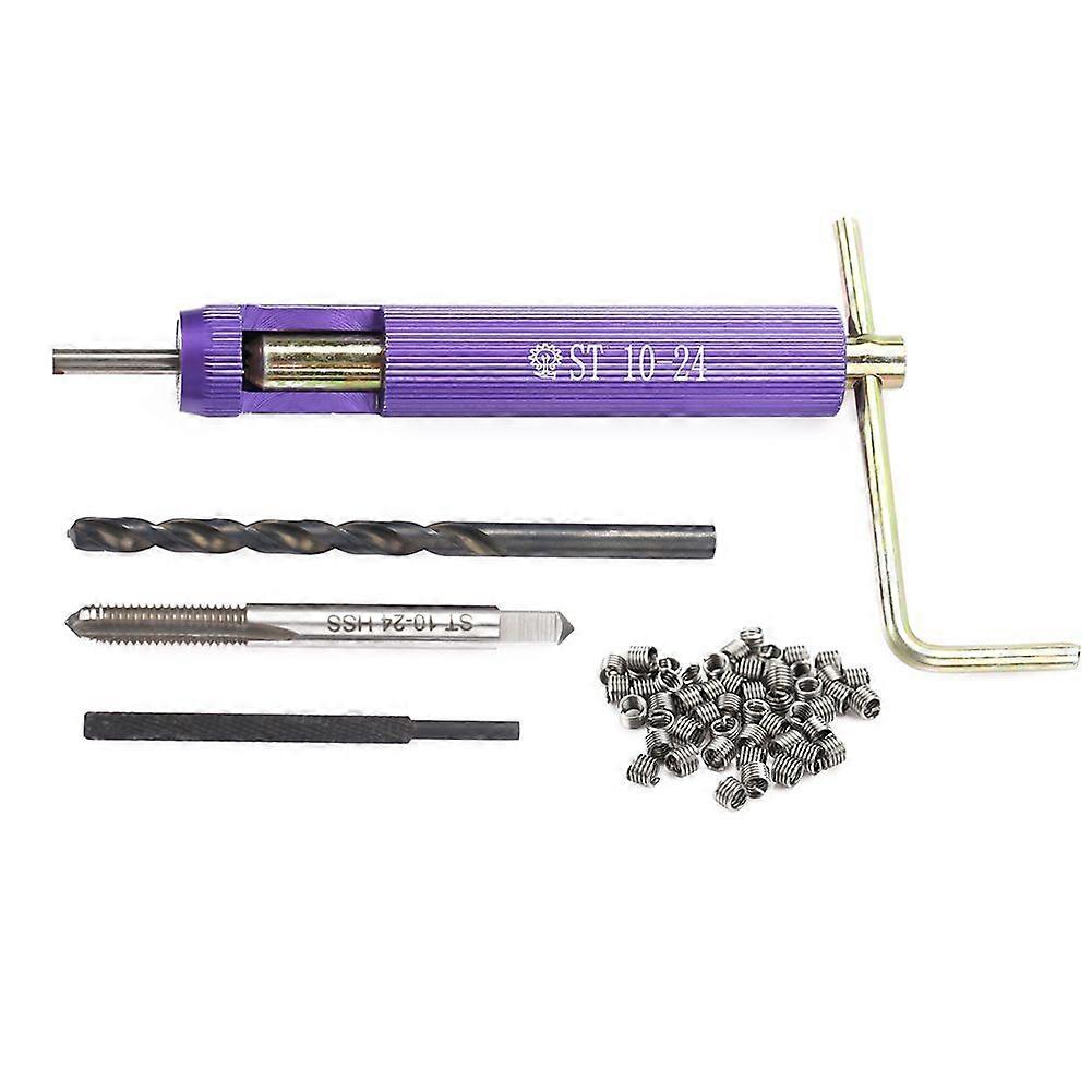50pcs Stainless Steel Coiled Wire Helical Screw Thread Inserts Kit Imperial 10-24UNC x 1.5D