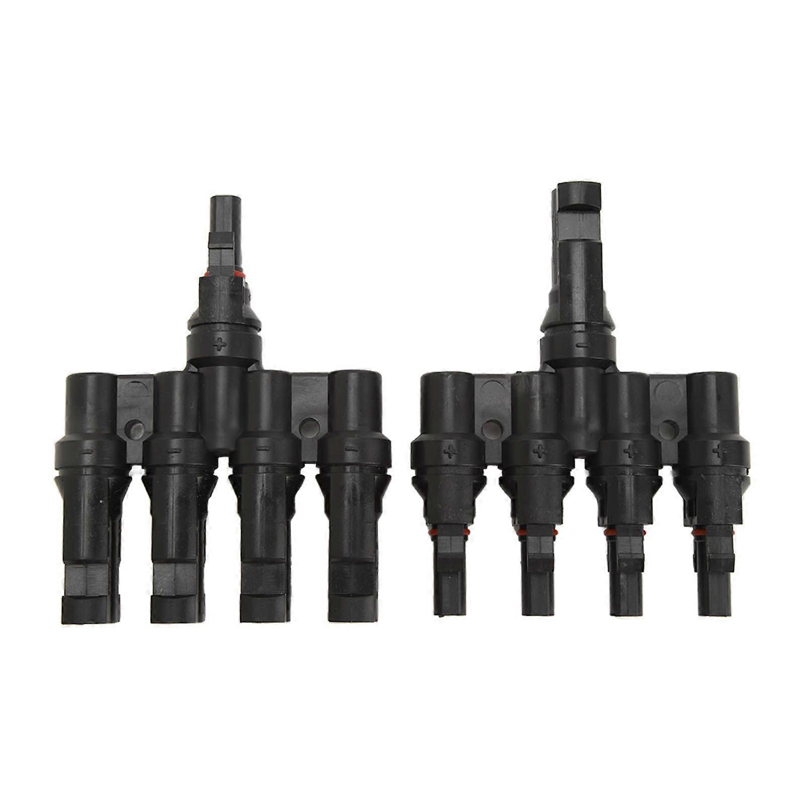 Solar Panel T Branch 1 to 4 Cable Connector Photovoltaic Connector for Parallel Connection Between Solar Panels