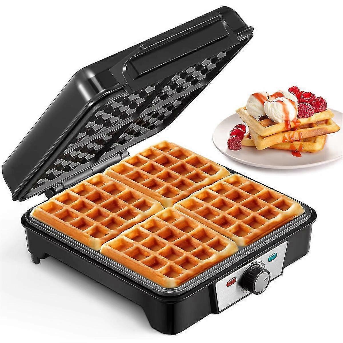 4-Slice Waffle Maker Nonstick Iron Compact Square Design EU Plug