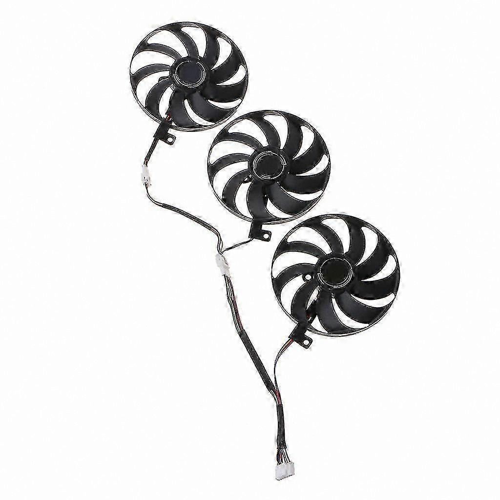Replacement Cooling Fan 88mm 7-Pin 12V for Gaming Graphics Cards - 3Pcs Set