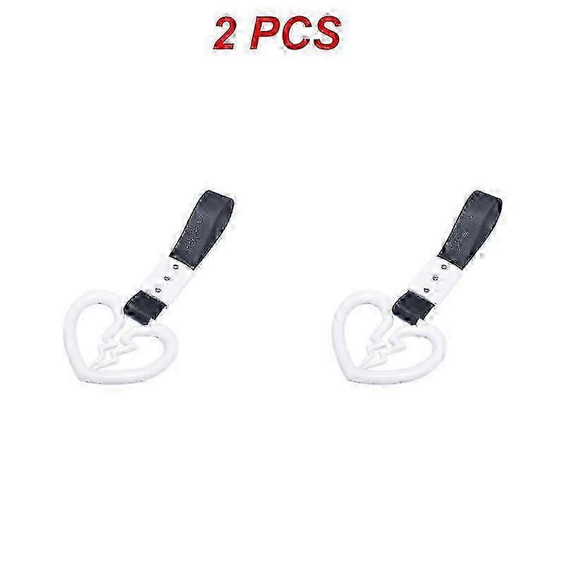 JDM Car Strap, Drift Charm, Auto Accessories, Train Handle, Heart Ring, Styling Strap, Broken Design, 2pcs Set