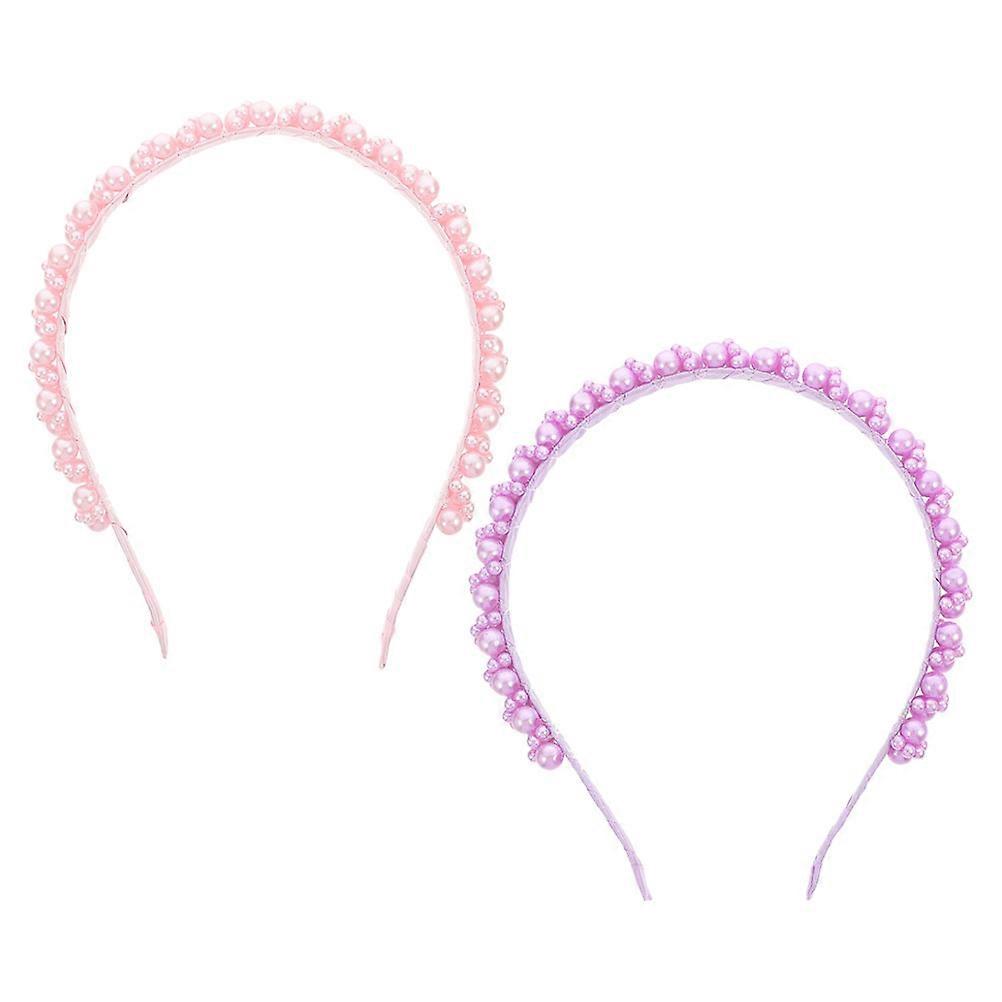 Face Cleaning Headband for Females Comfortable and Supple PC Material Assorted Color 2pcs