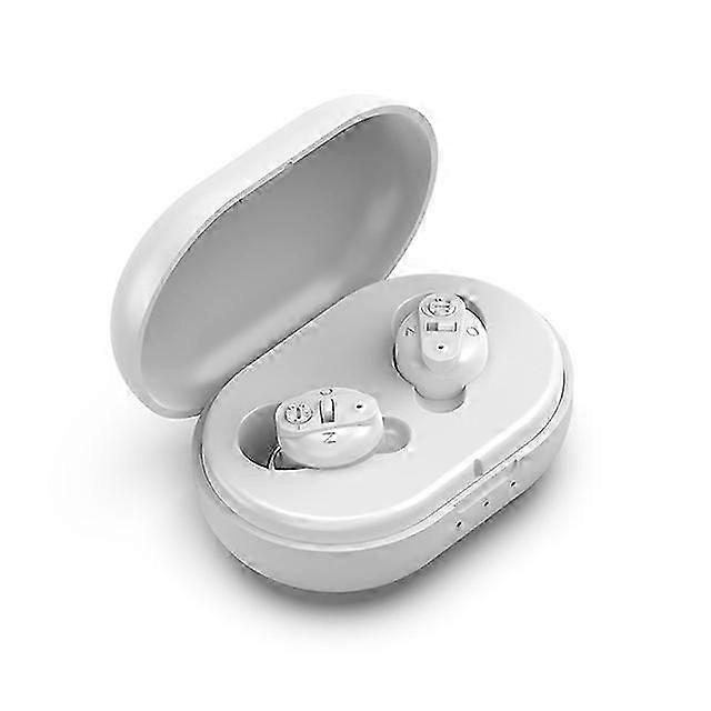 Hearing Aids For The Elderly Wearing Sound Amplifiers In Both Ears With Built-in 300mAh Charging Box Deafness Hearing Aid