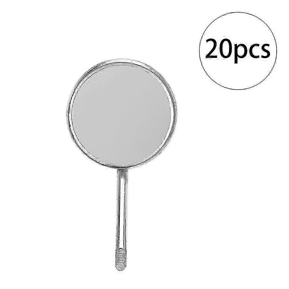 Stainless Steel Dental Mouth Mirror Head - 20Pcs, Odontoscope Accessory Type A