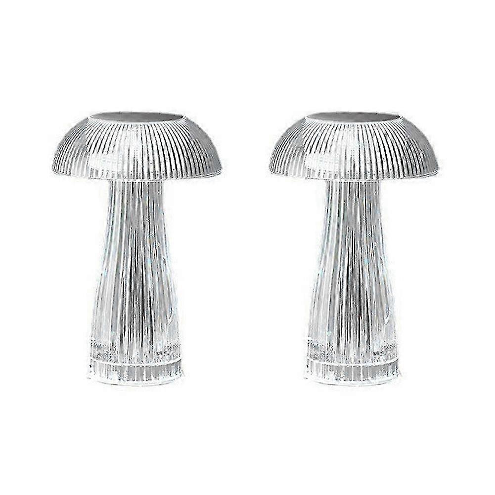 Transparent Nightlight Mushroom Shape Lamp with Jellyfish Effect for Bedrooms and Table Lighting