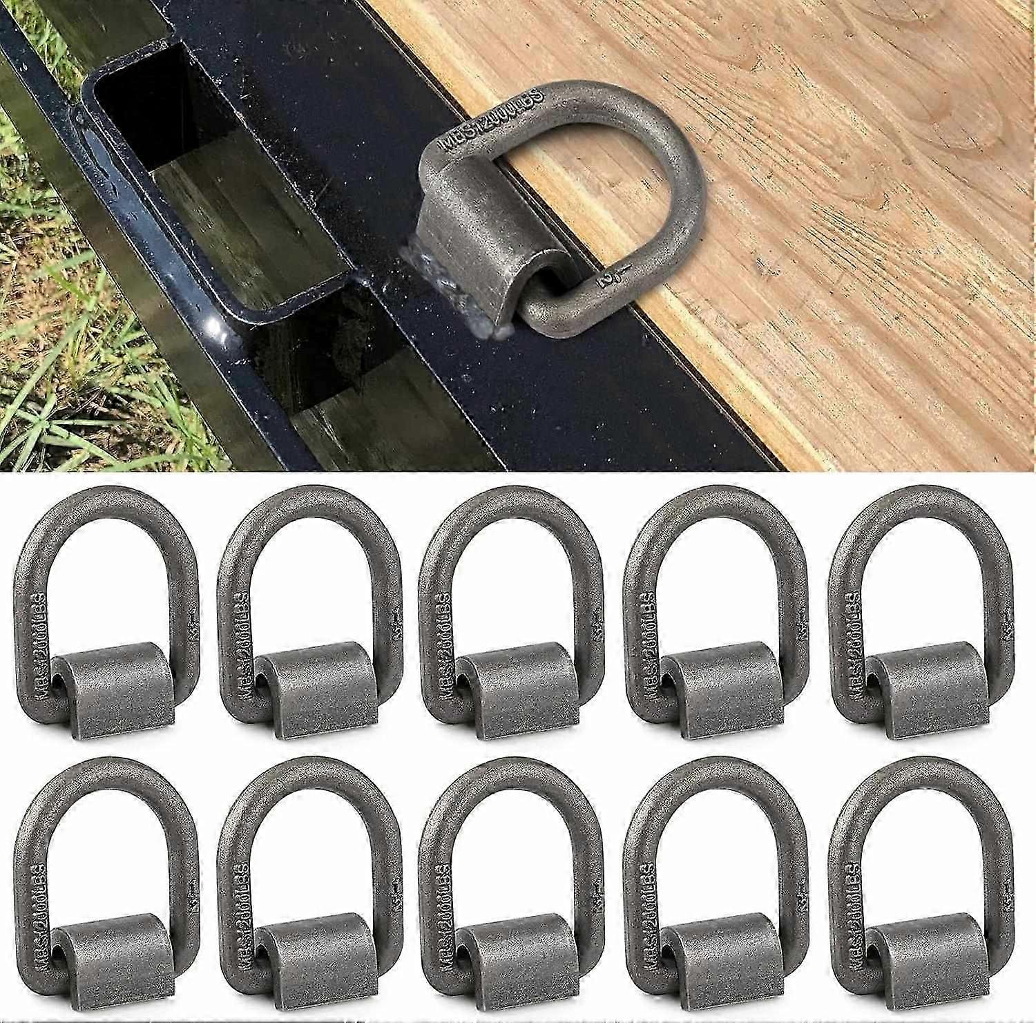 1/2" Weld On Forged D Ring Heavy Duty 12,000 lbs Weldable Forged D Ring with