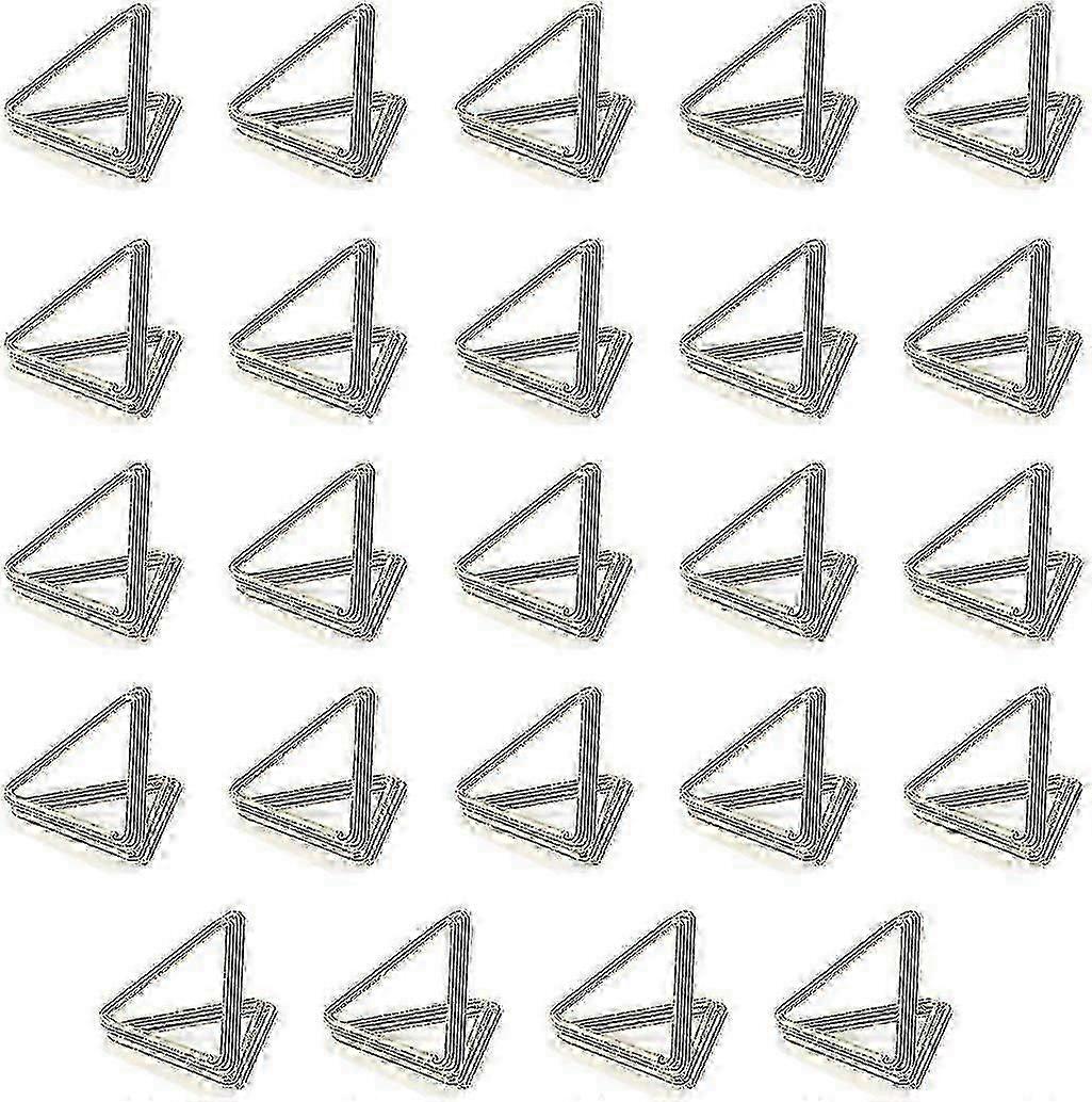 24 Pcs Triangle Place Card Holders for Photos, Memos, Table Names - Durable Table Seating Card Holders for Events, Weddings, Parties