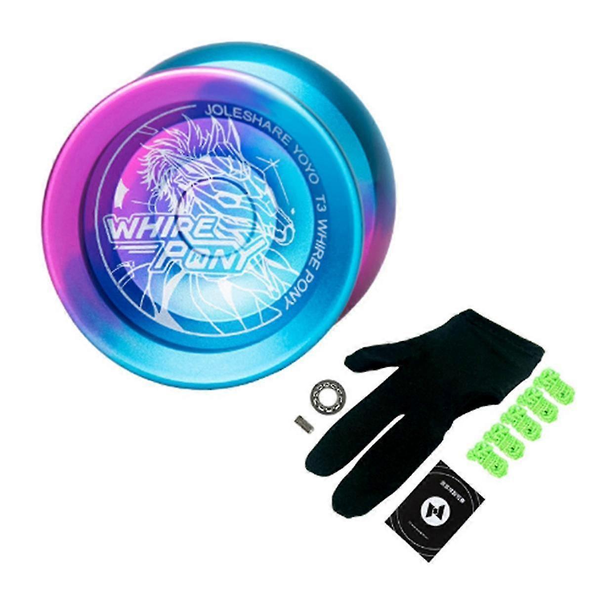 Ensemble Yo-Yo réactif professionnel avec roulements remplaçables et gants pour les enfants débutants - 5 cordes incluses