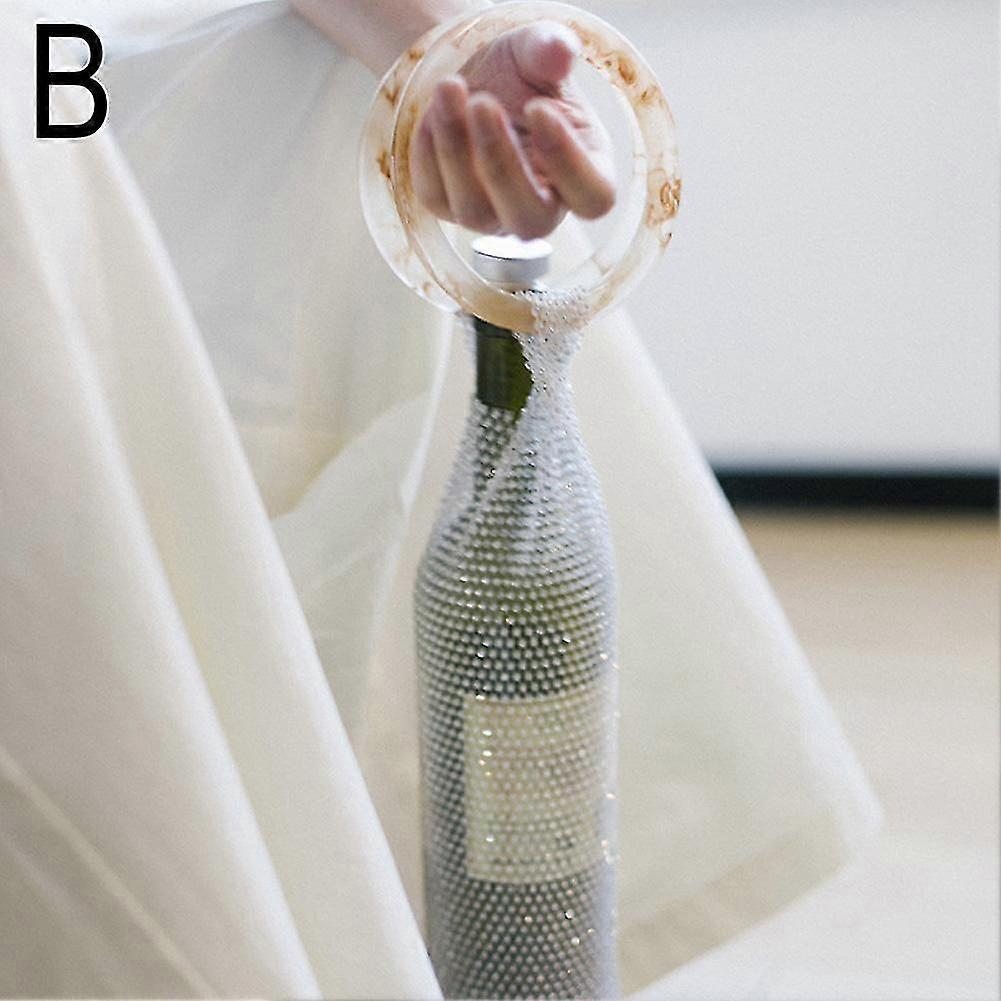 Diamond Rhinestones Wine Bag Elastic Net Sturdy Handle Wedding Gifts Sparkly