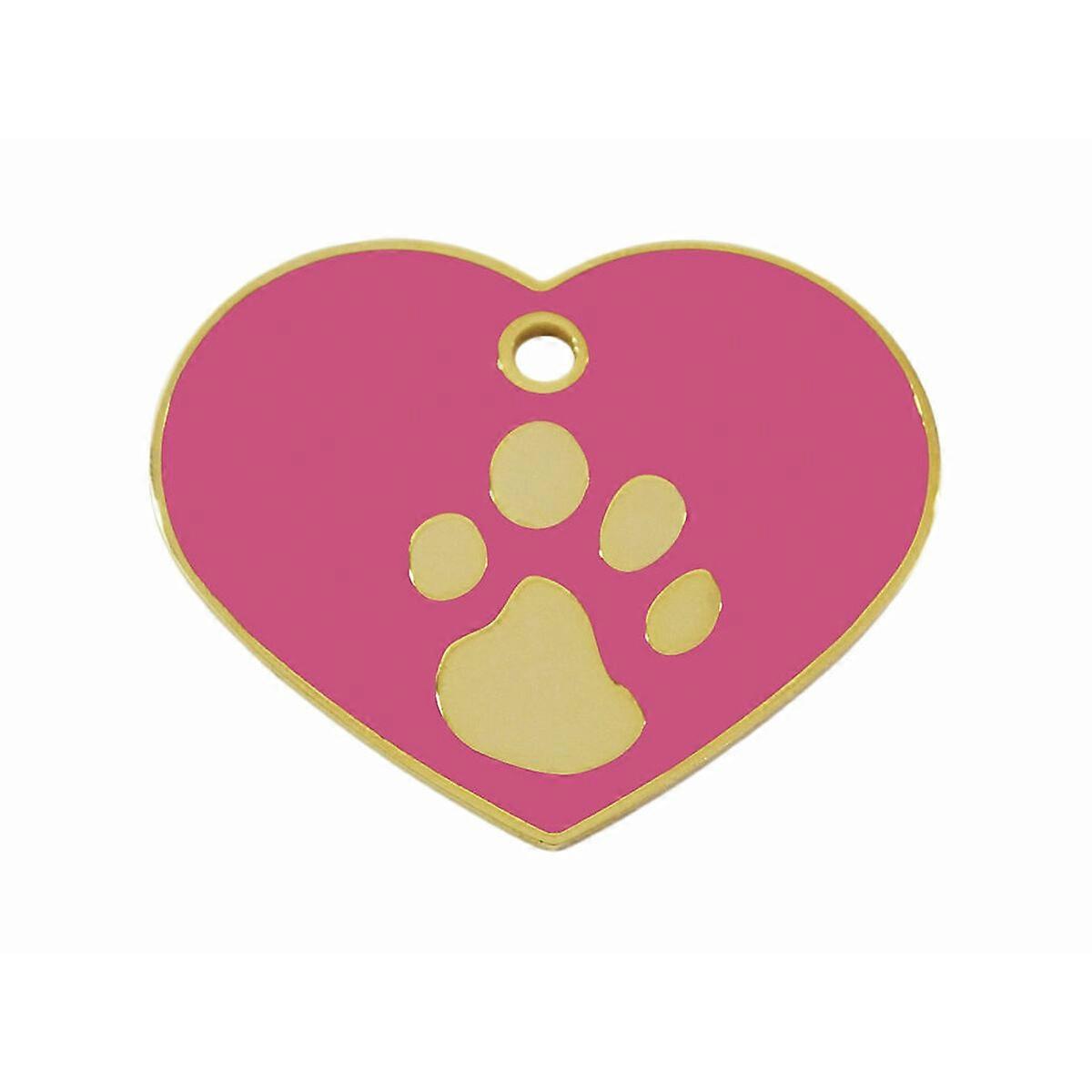 Identification plate for collar Imarc Heart Pink Golden
