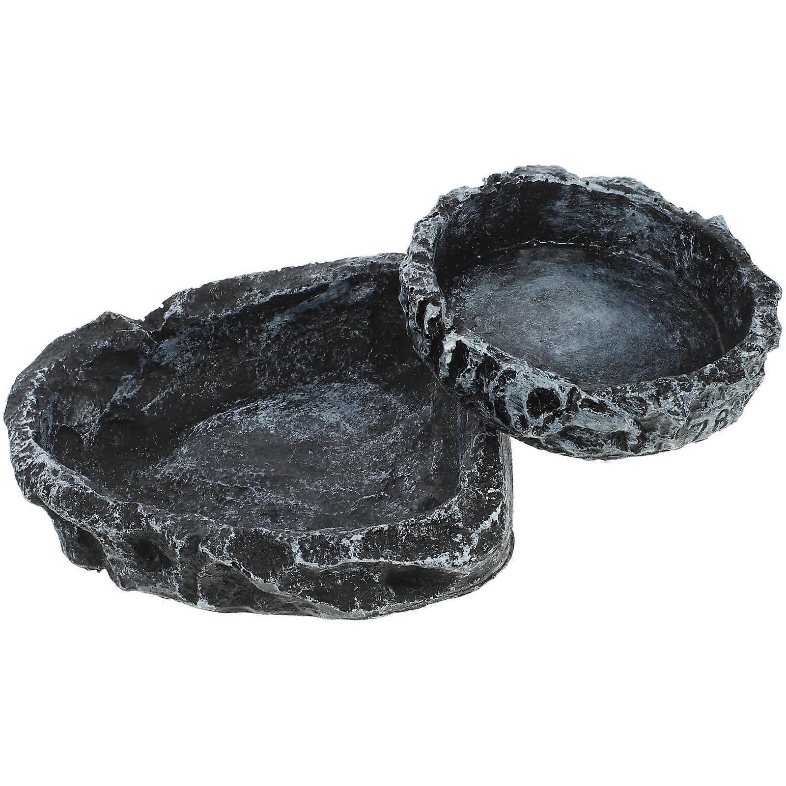 Reptile Water Bowl Feeding 10Pcs Tortoise Water Basin for Storage