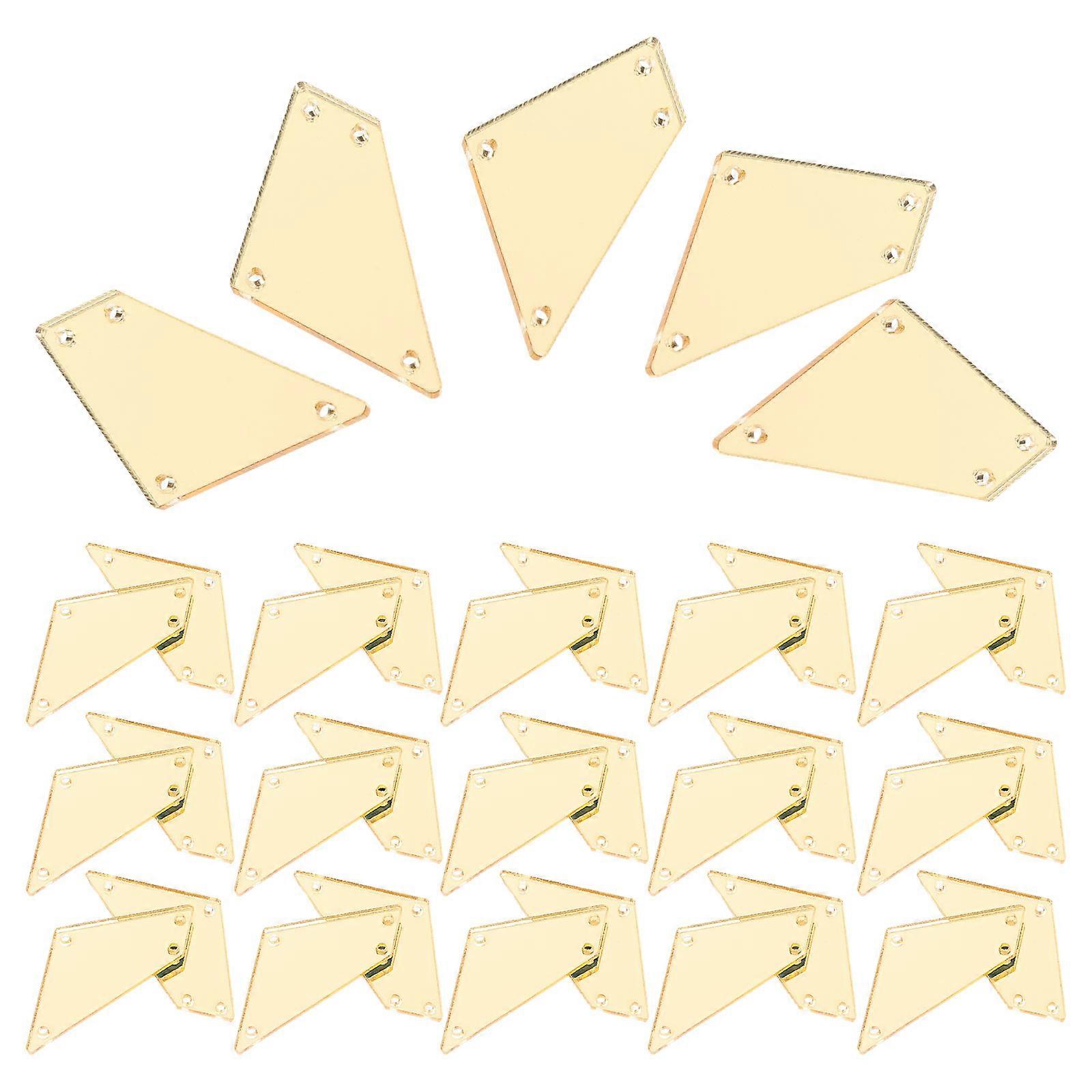 Mirror Pieces for Crafts Sew on Rhinestones Acrylic 100 Pieces for DIY