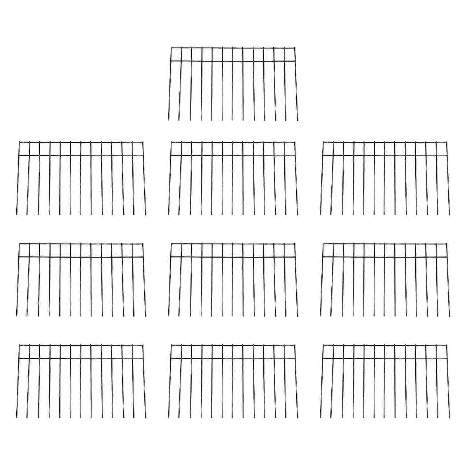 Lot de 10 clôtures de jardin antirouille en acier allié pour animaux, 50,8 x 30,48 cm, pour chiens et lapins