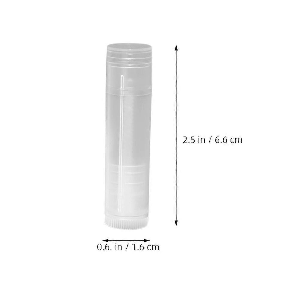 Refillable Lipstick Tubes Cylindrical for Business Transparent Plastic for Diy 100Set