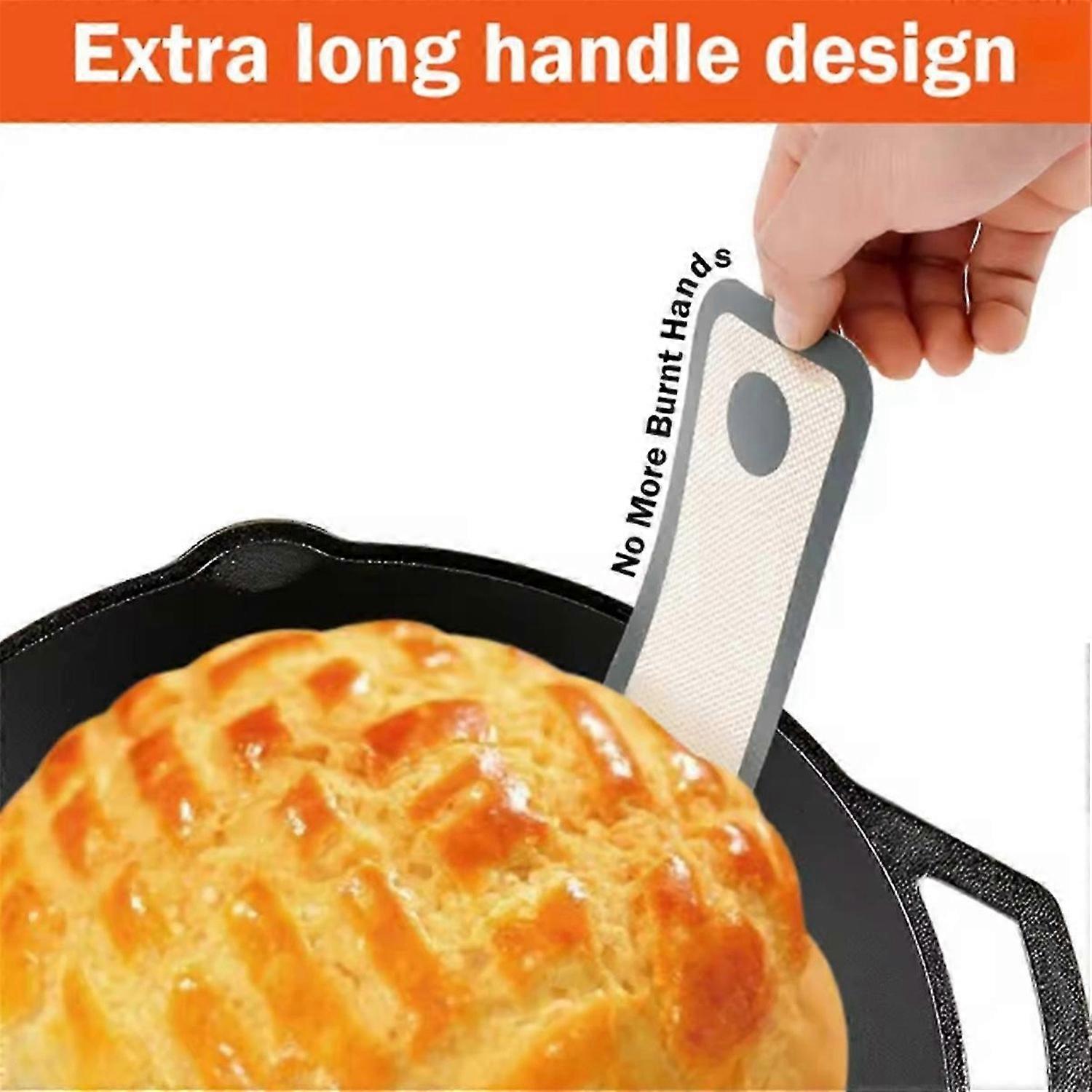 2Pcs Silicone Bread Mat Long Handle High Temperature Resistance Baking Bread Sling Sourdough Baking