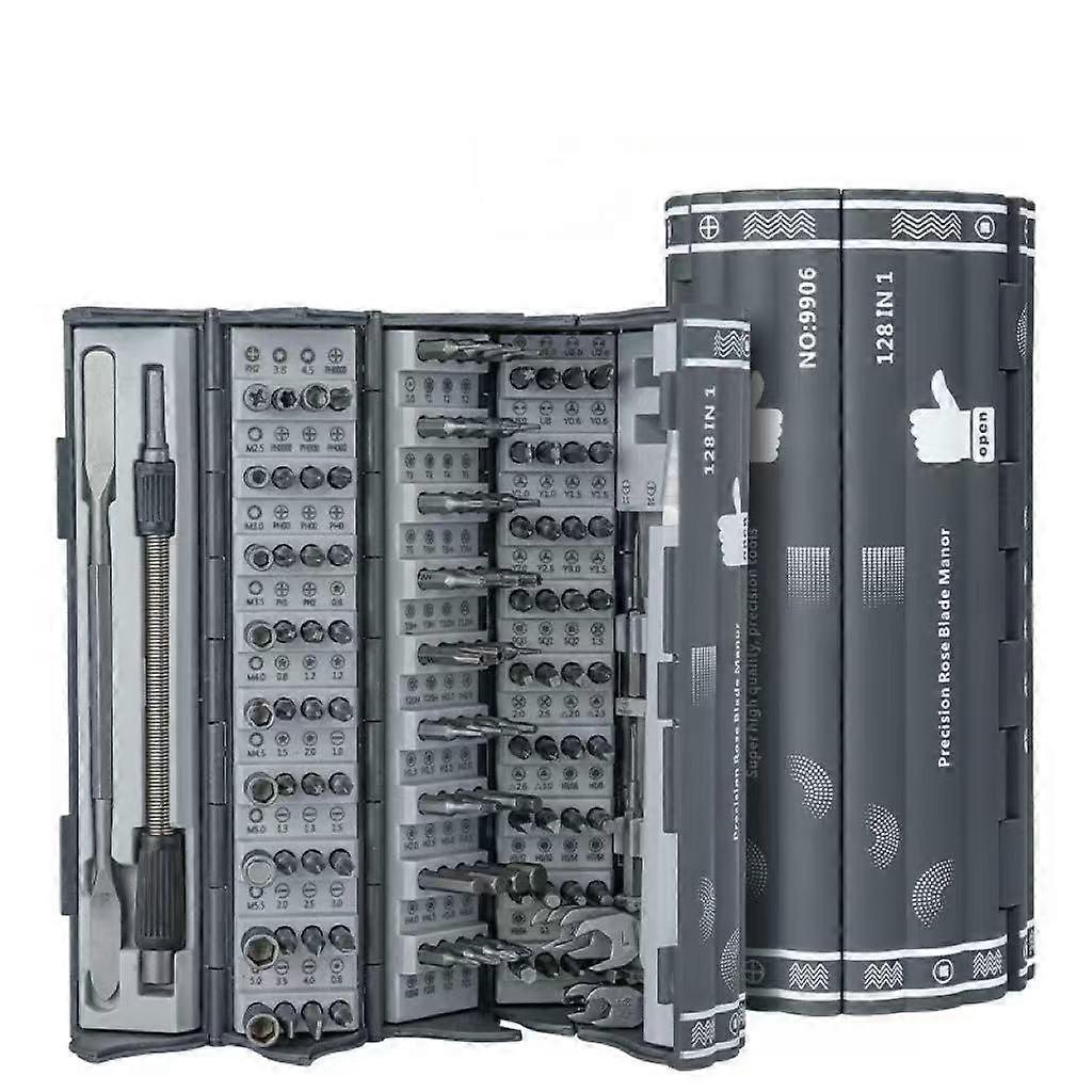 128-In-1 Precision Screwdriver Set With Roll-Up Case Magnetic Repair Tool Kit