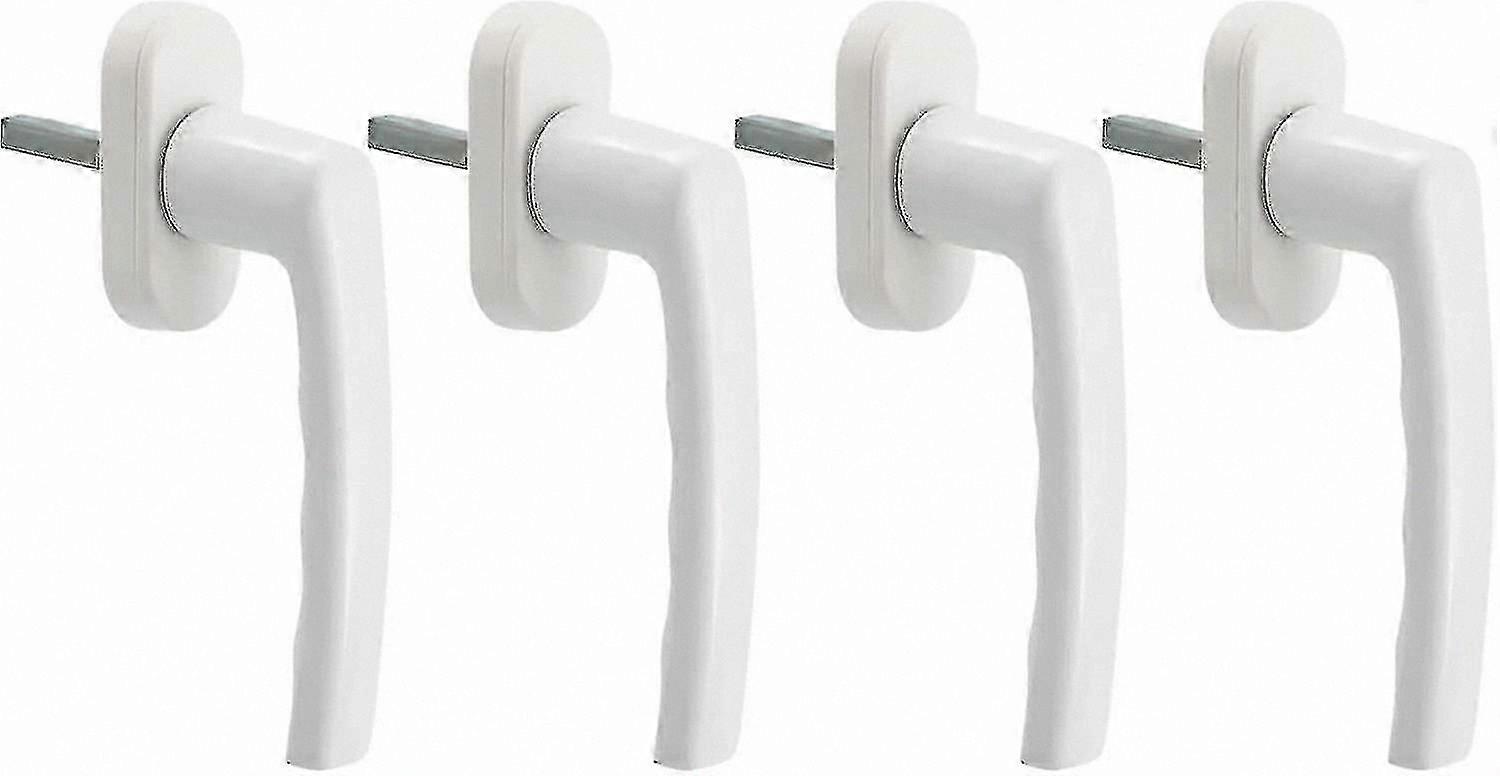 Universal Aluminum Window Handle, 4-Pack White Handles for Left-Fit Windows