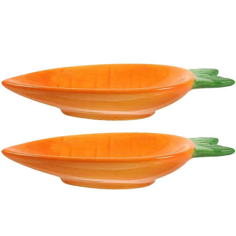 Orange Ceramic Sauce Bowl for Dipping Purpose 2Pcs Multi-Use Set