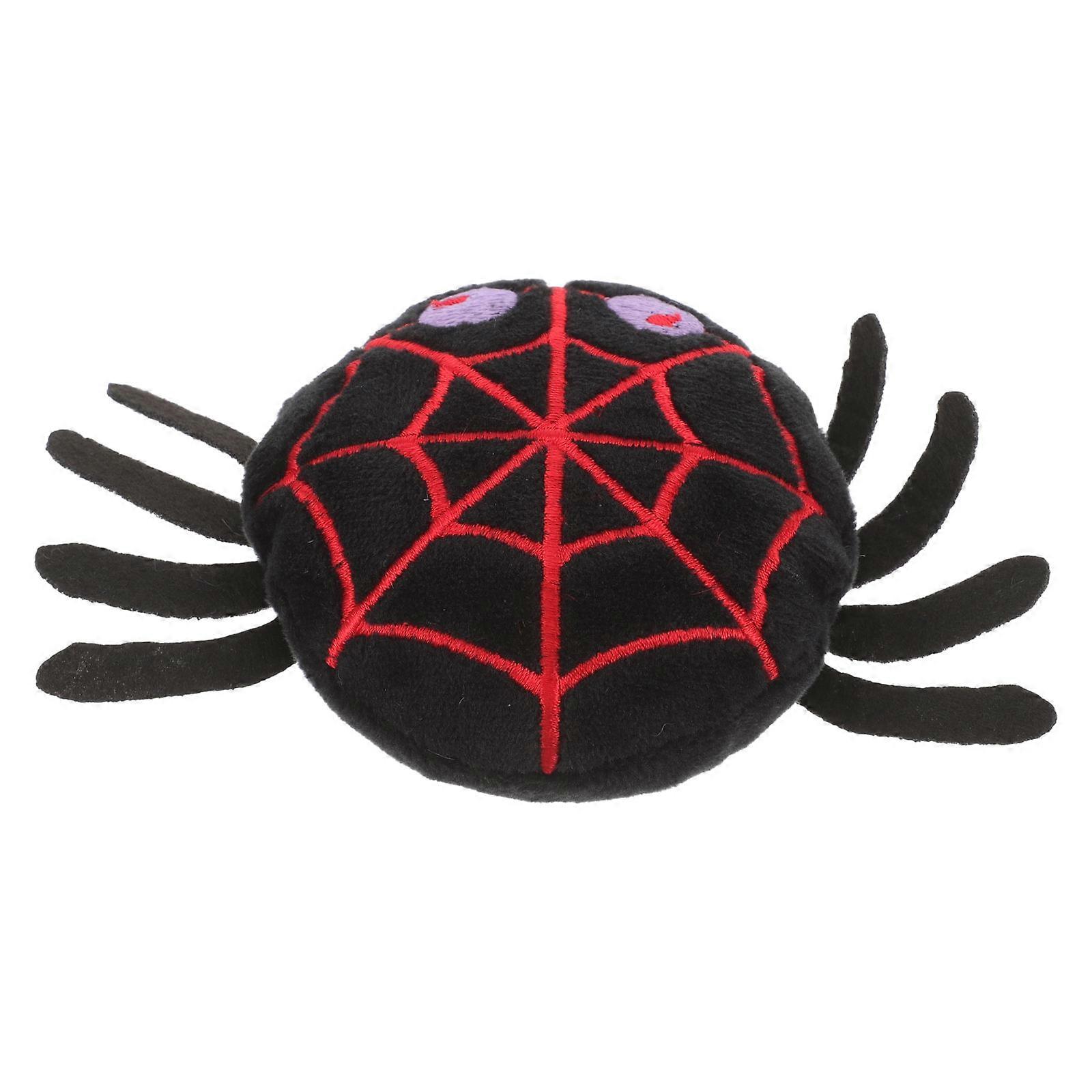 Halloween Cat Toy Plush Spider for Pet Cat Teething 4Pcs Set