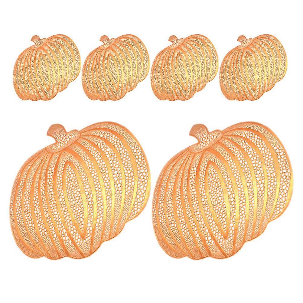 Fall Table Placemats Hollow Out PVC Heat Resistant 18Pcs for Halloween