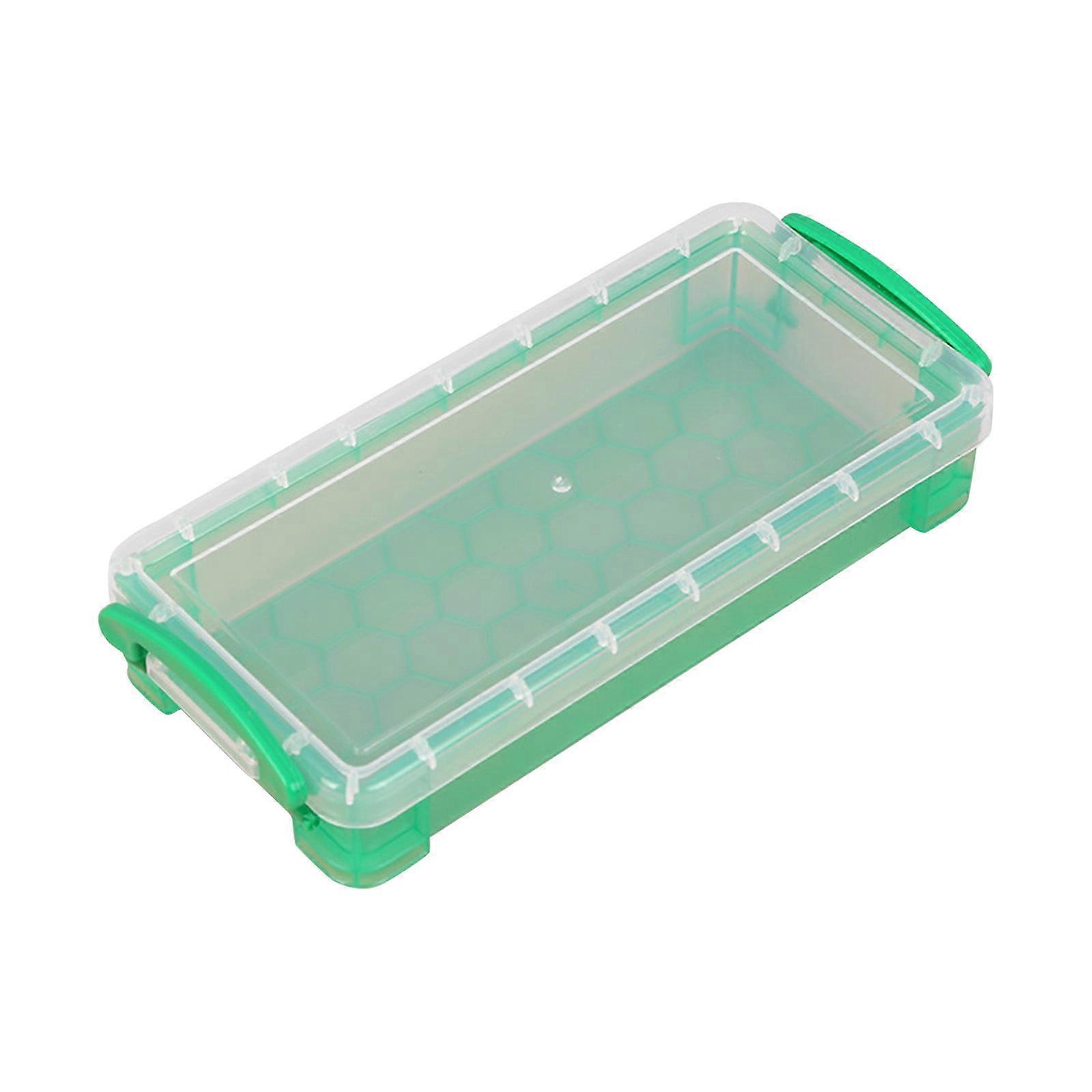 vankin Large Capacity Plastic Pencil Box with Snap-Tight Lid, Stackable Design, Multiple Colors - Office Storage Organizer